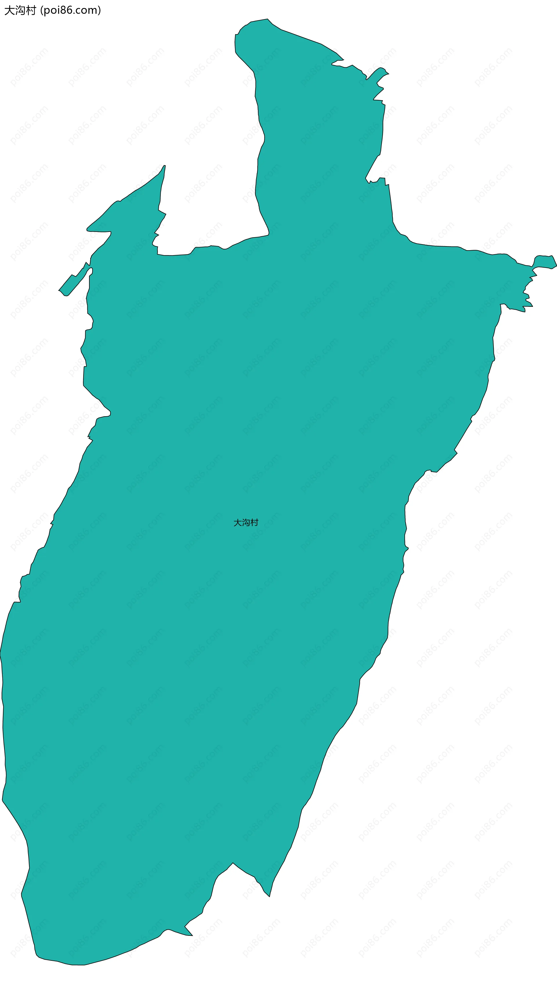 大沟村边界地图