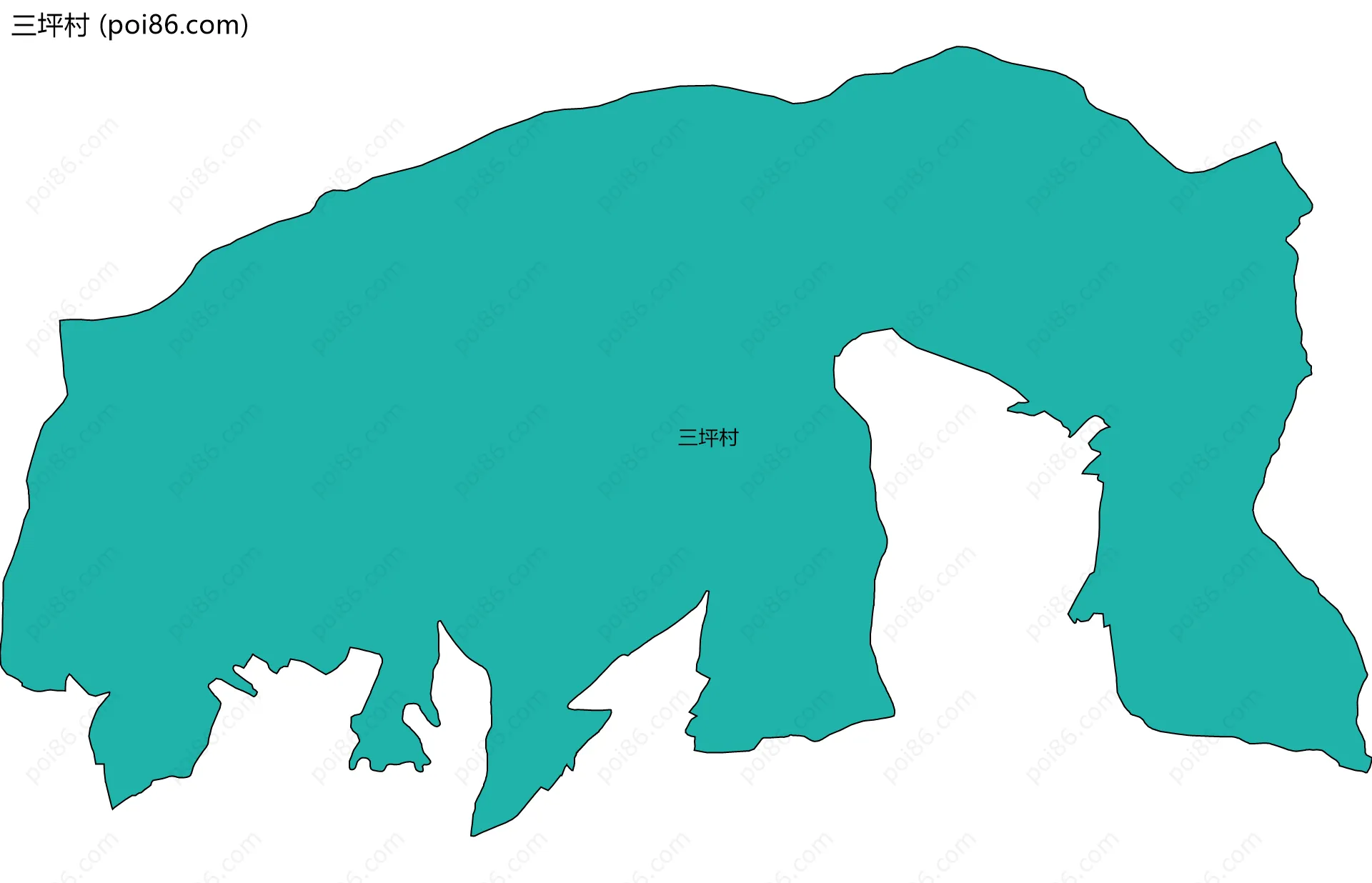 三坪村边界地图
