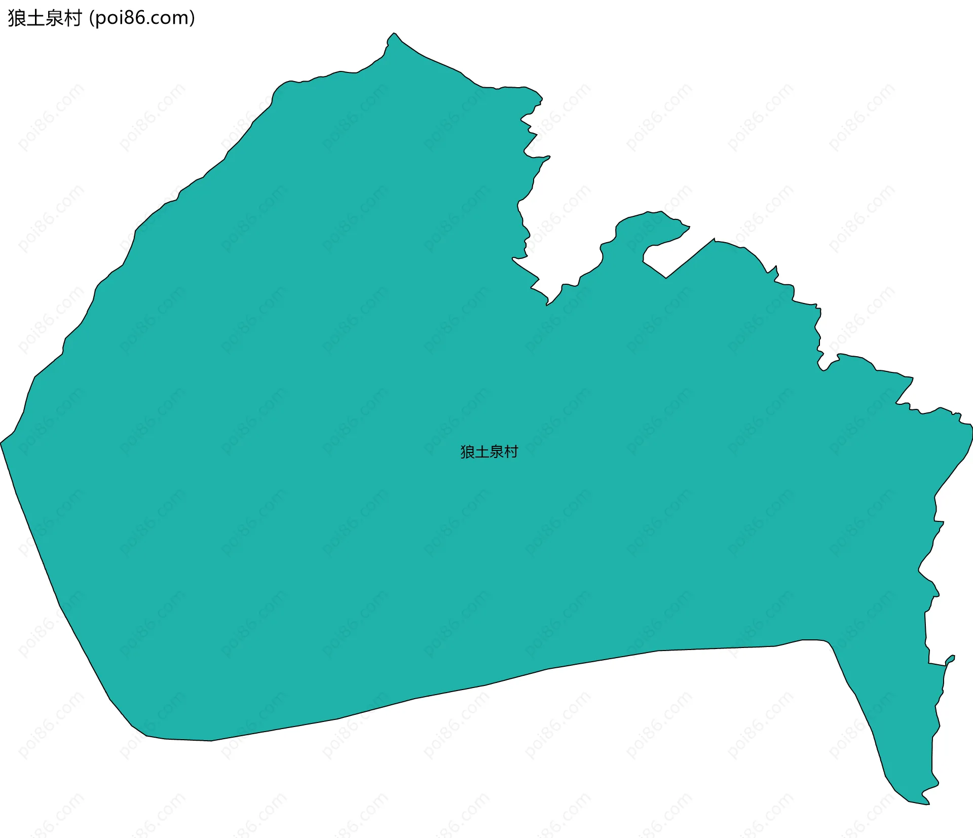 狼土泉村边界地图