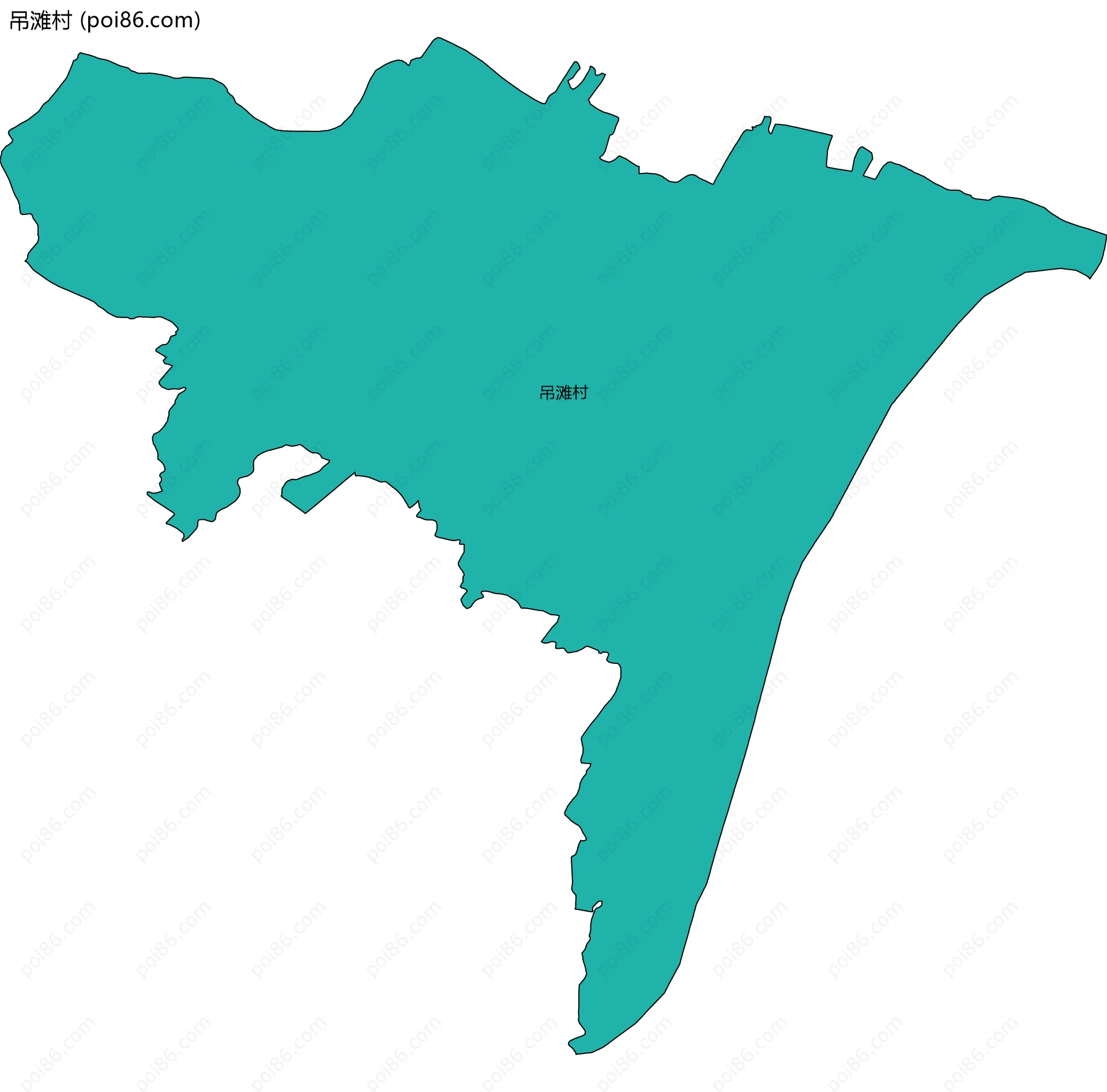 吊滩村边界地图