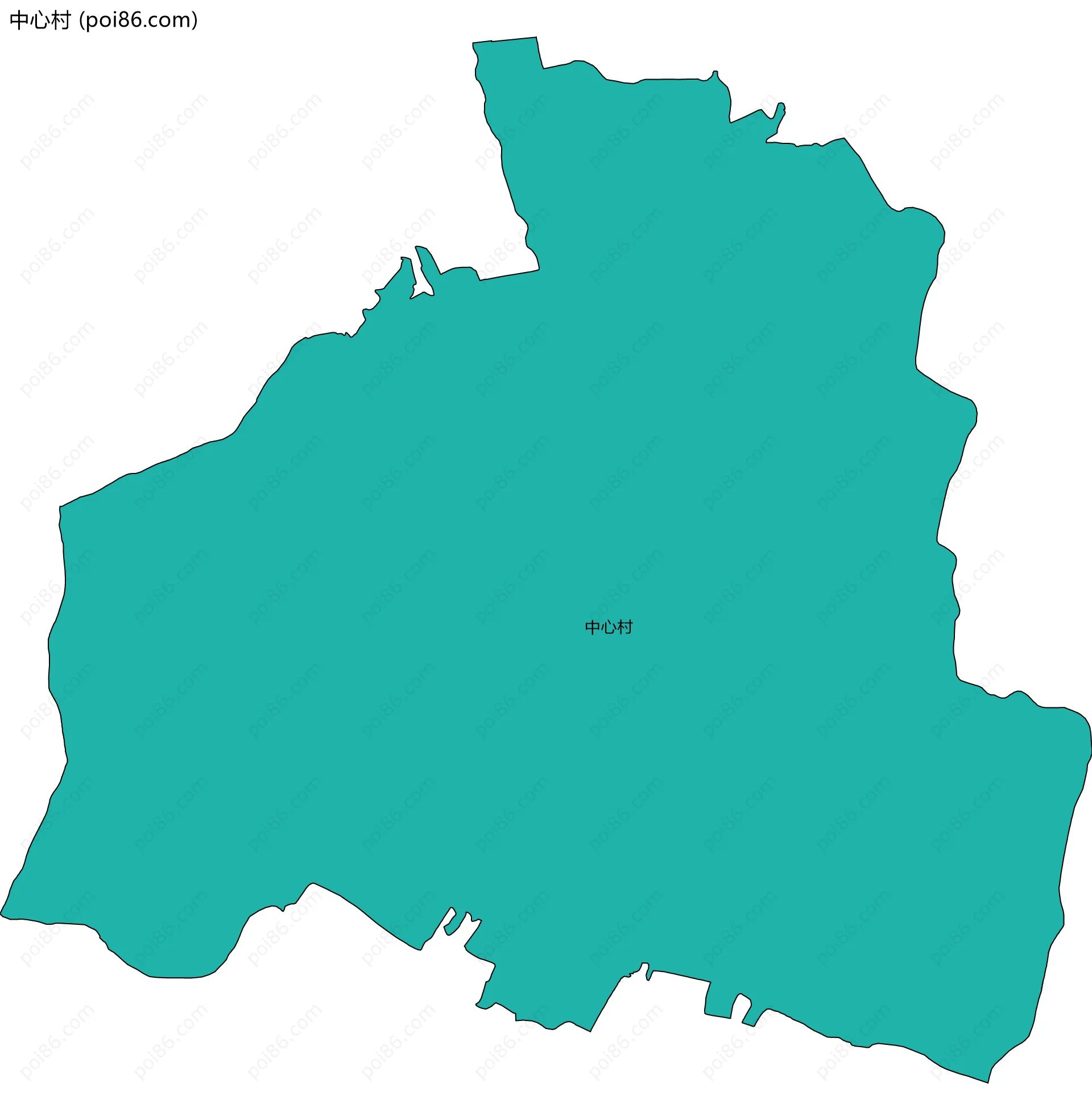 中心村边界地图