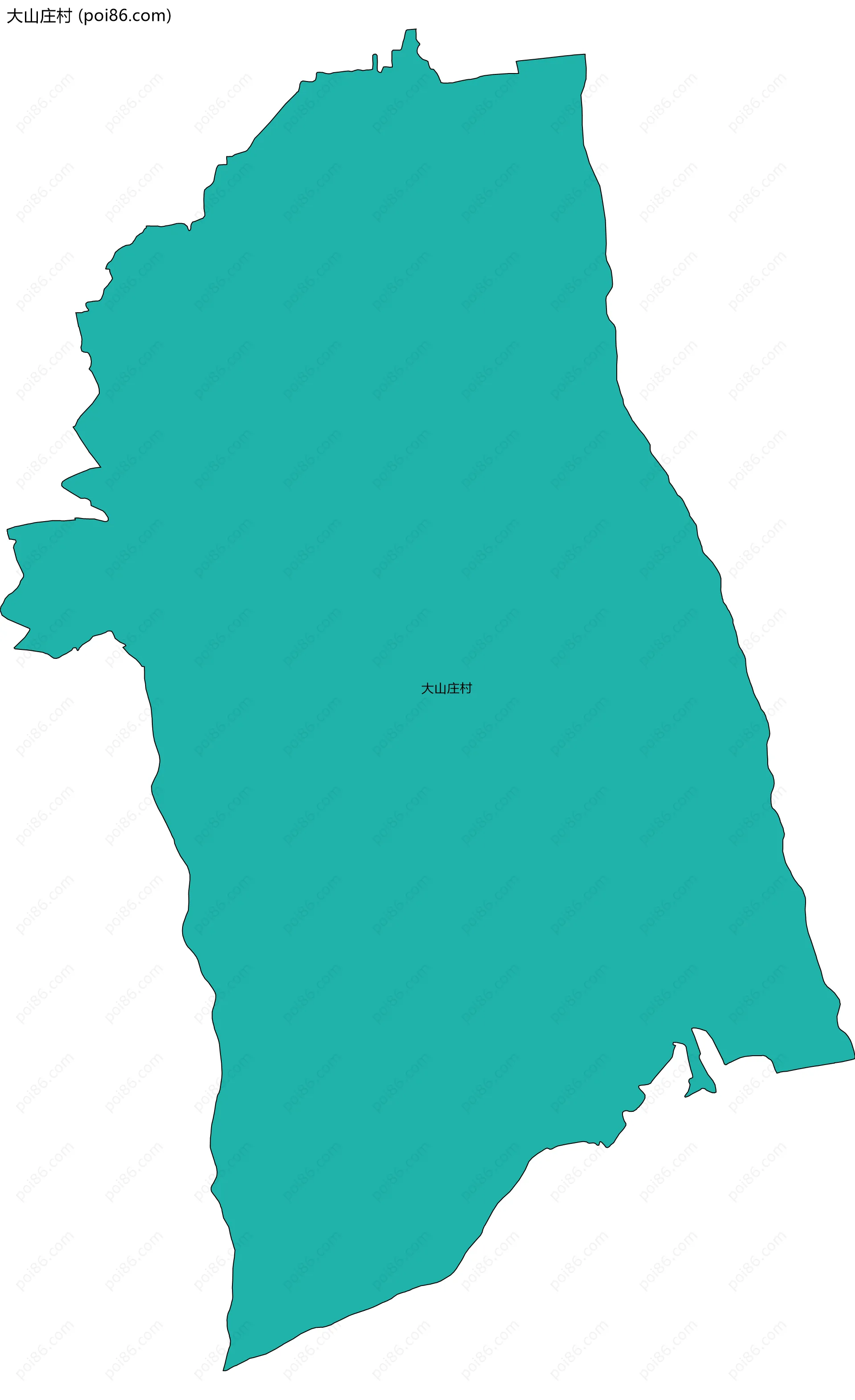 大山庄村边界地图