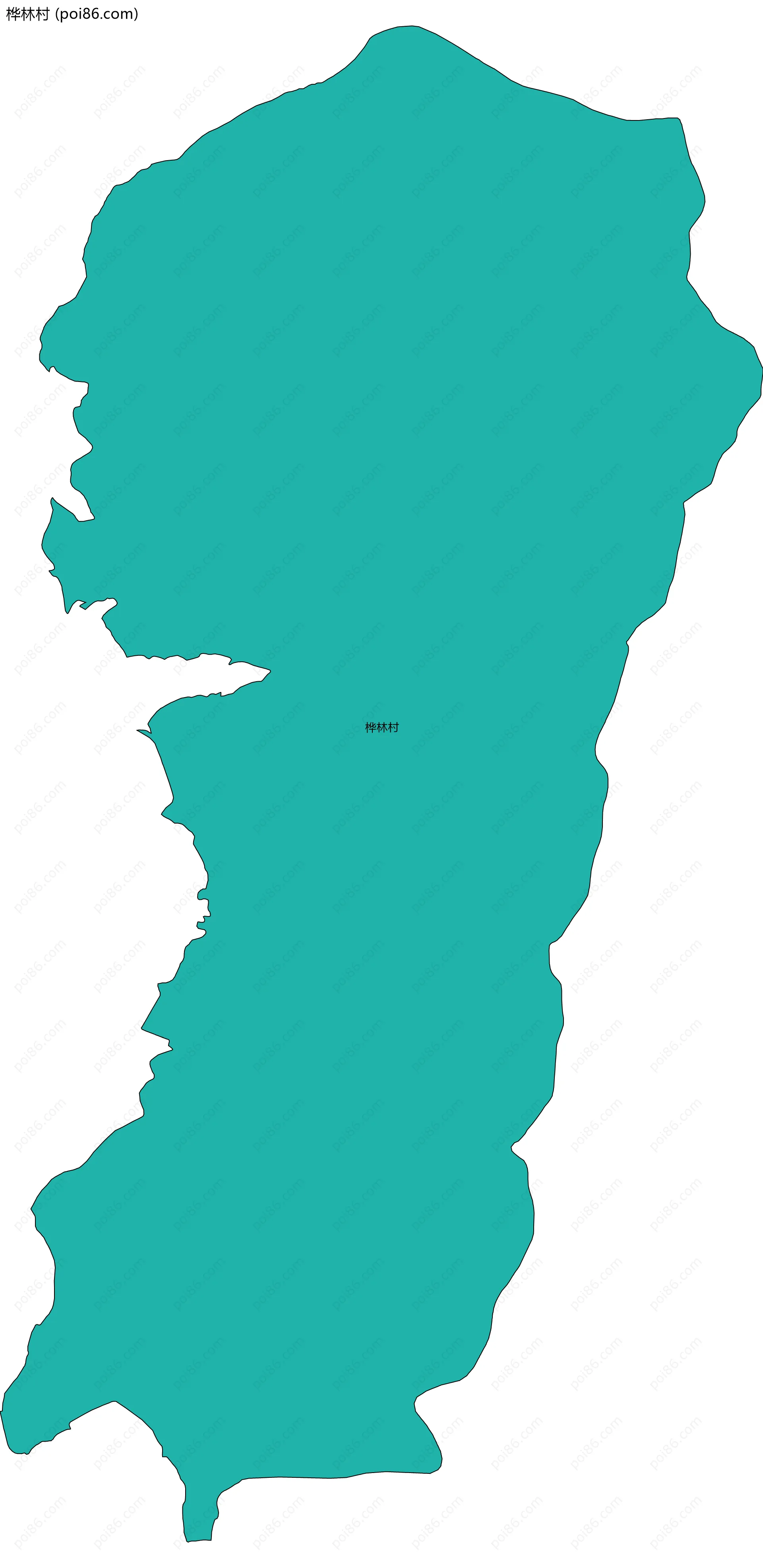 桦林村边界地图