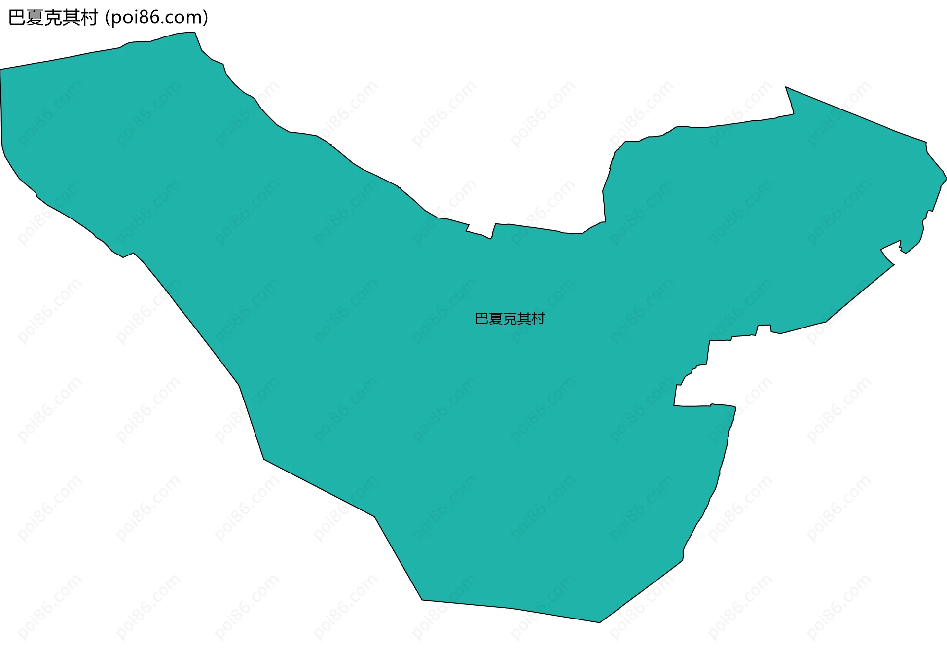 巴夏克其村边界地图