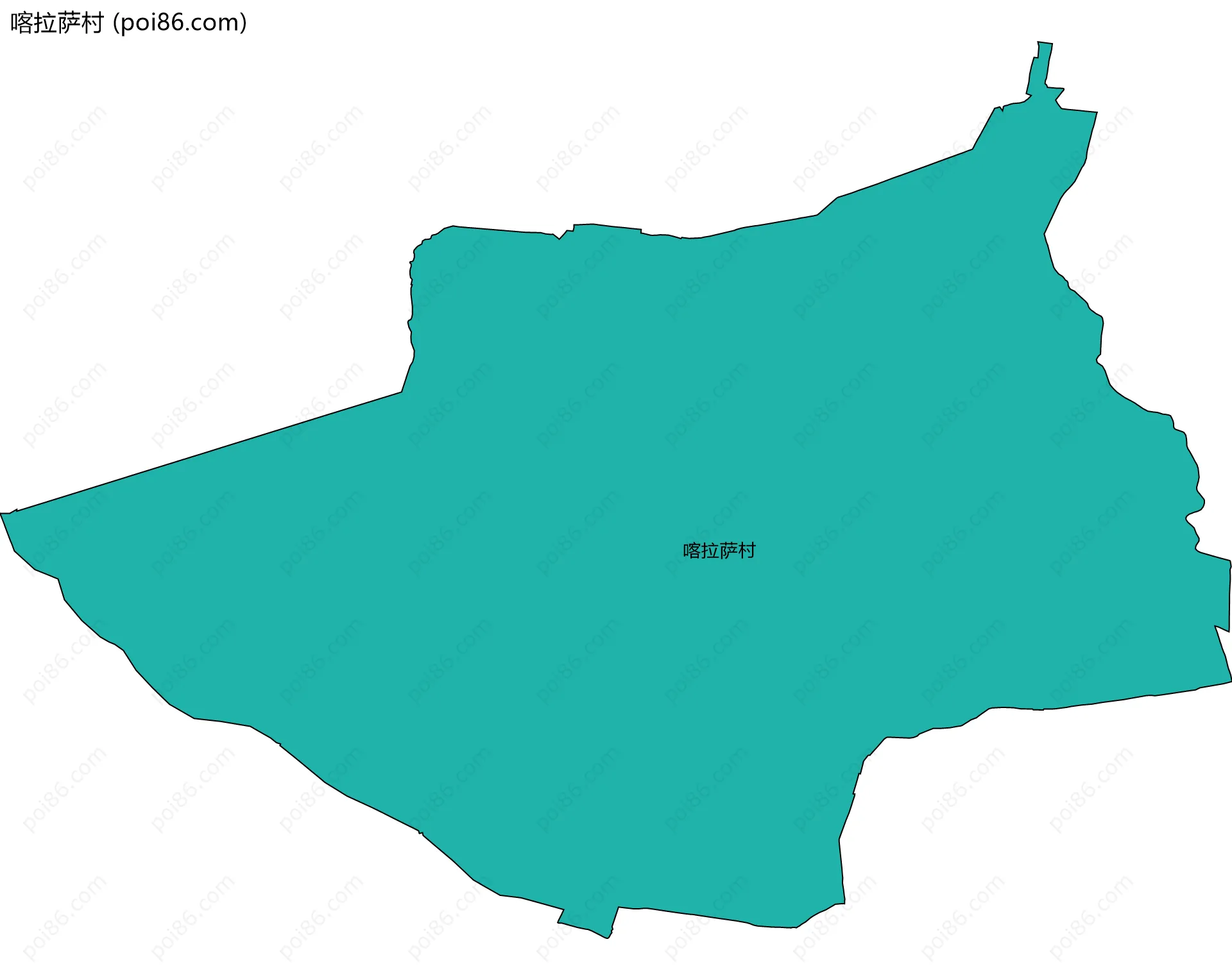 喀拉萨村边界地图