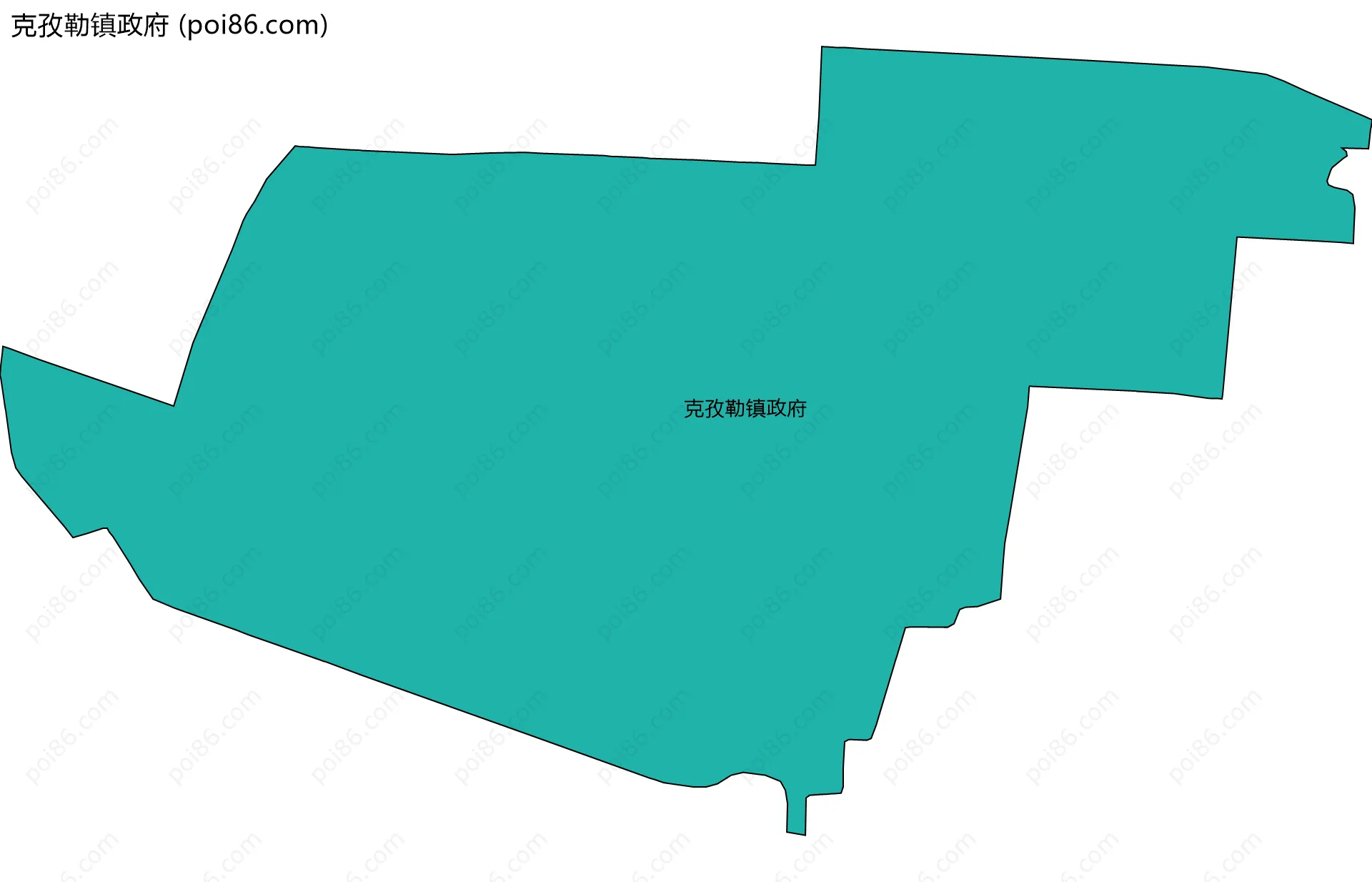 克孜勒镇政府边界地图