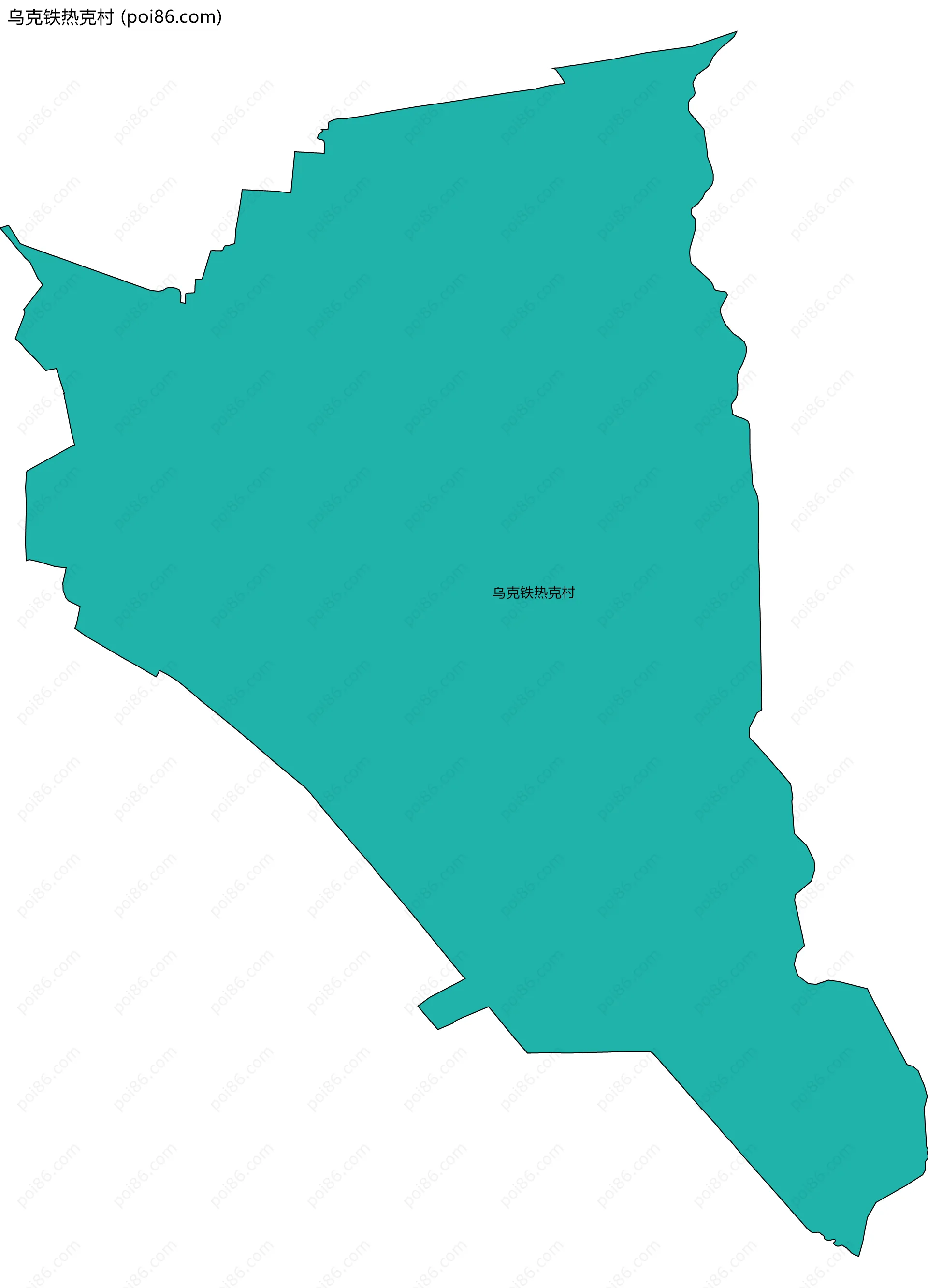 乌克铁热克村边界地图