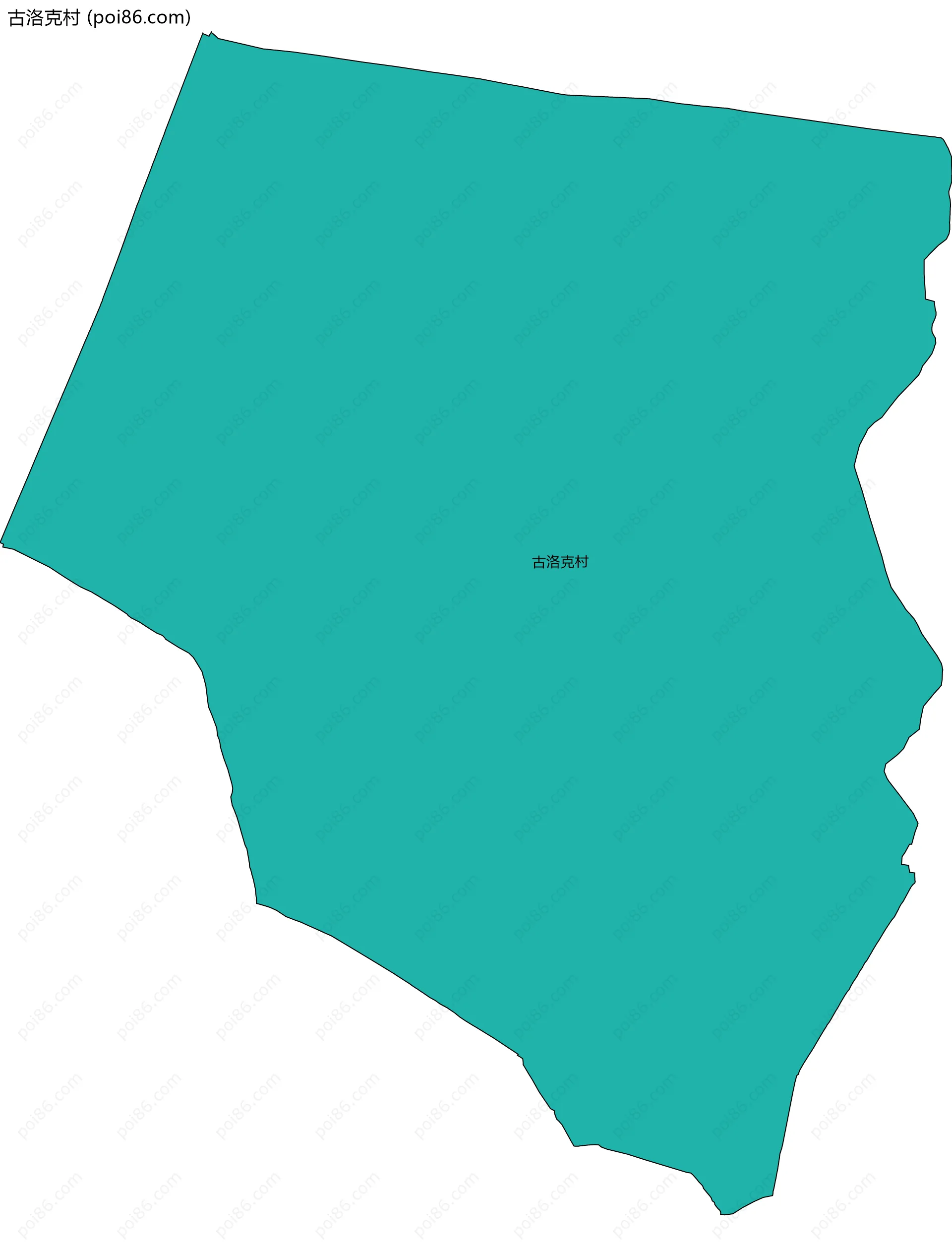 古洛克村边界地图