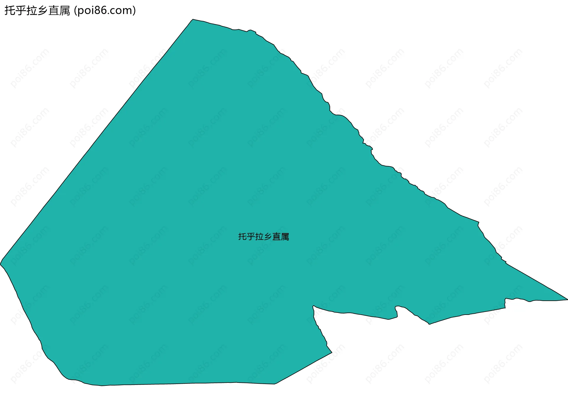 托乎拉乡直属边界地图