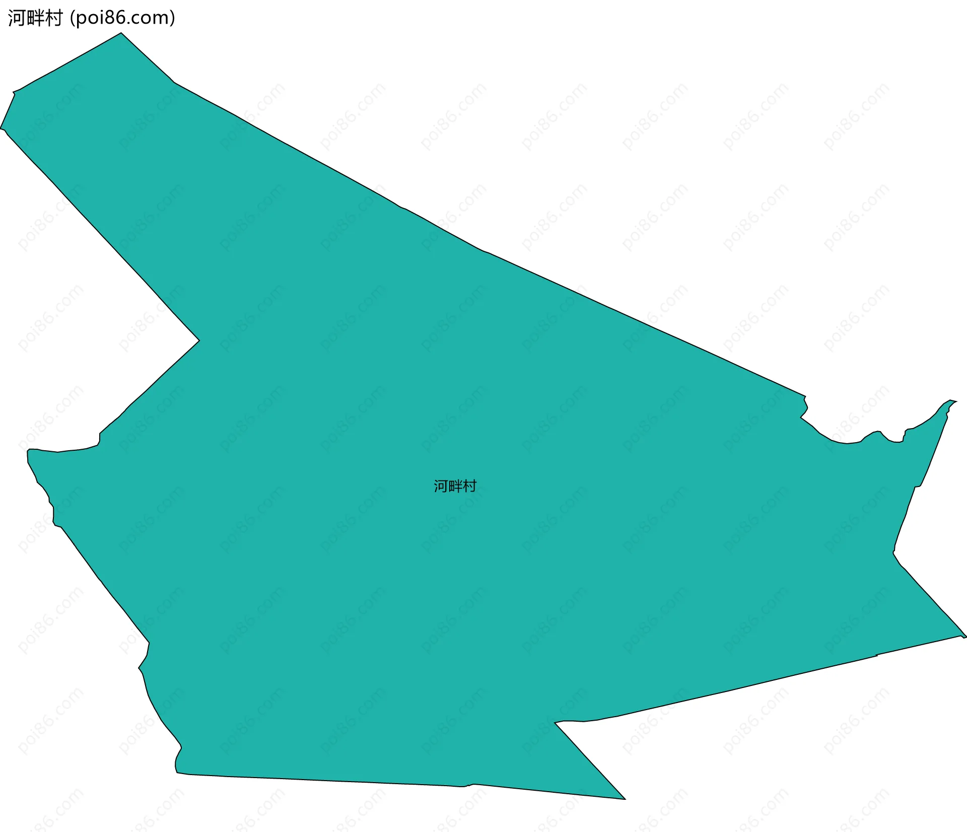 河畔村边界地图
