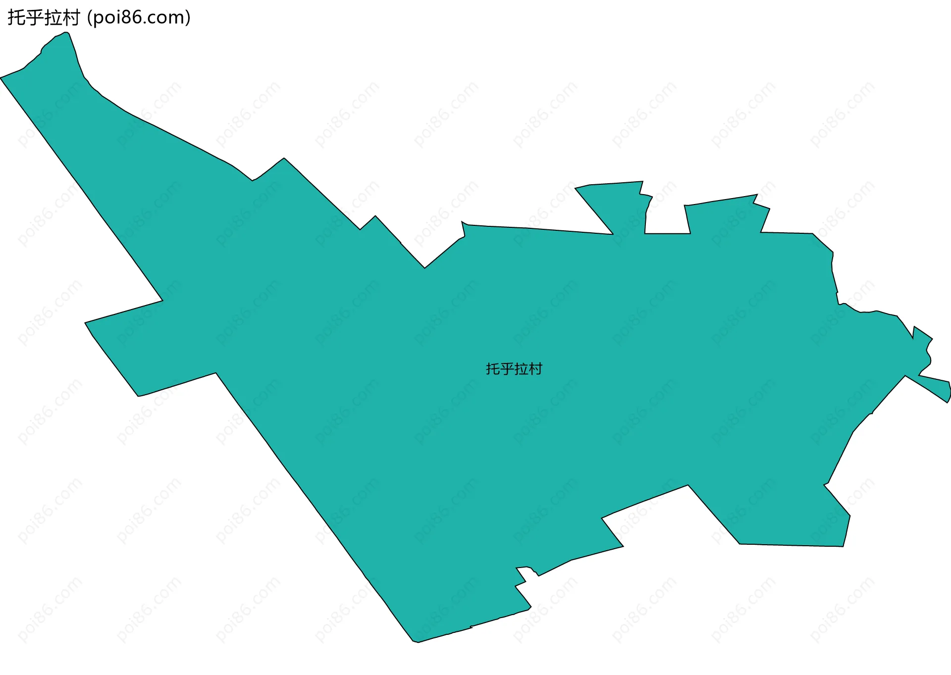托乎拉村边界地图