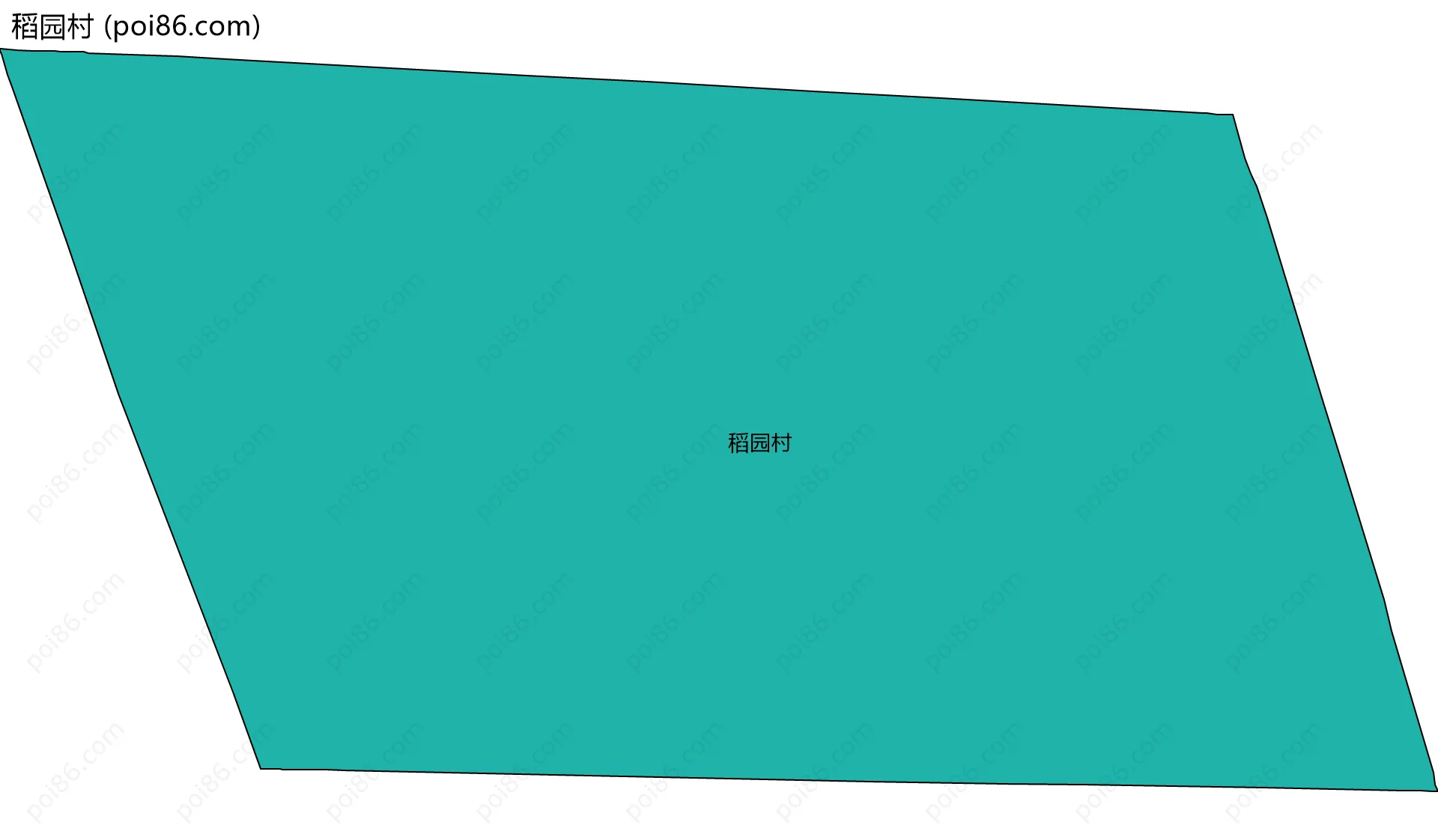 稻园村边界地图