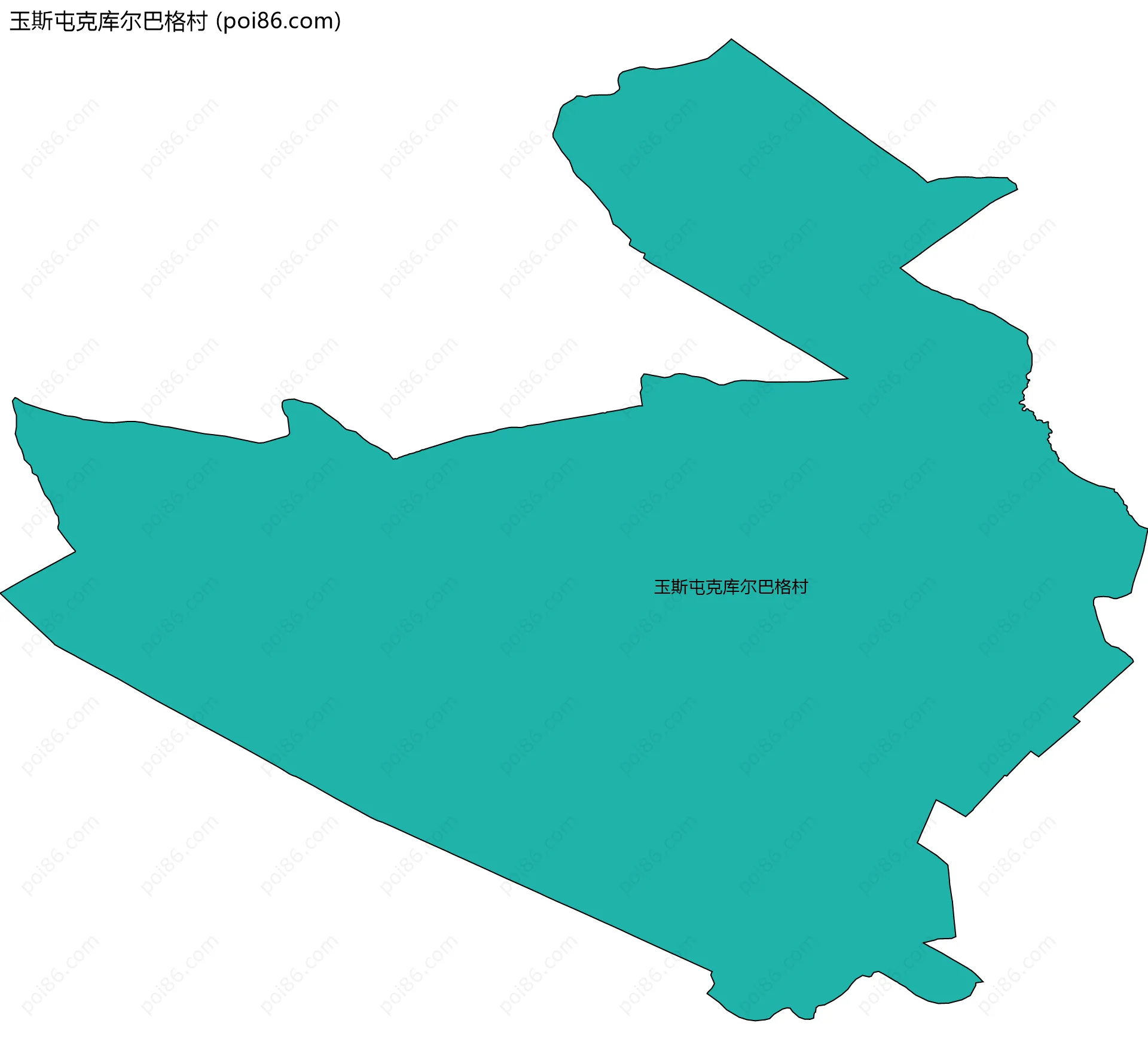 玉斯屯克库尔巴格村边界地图