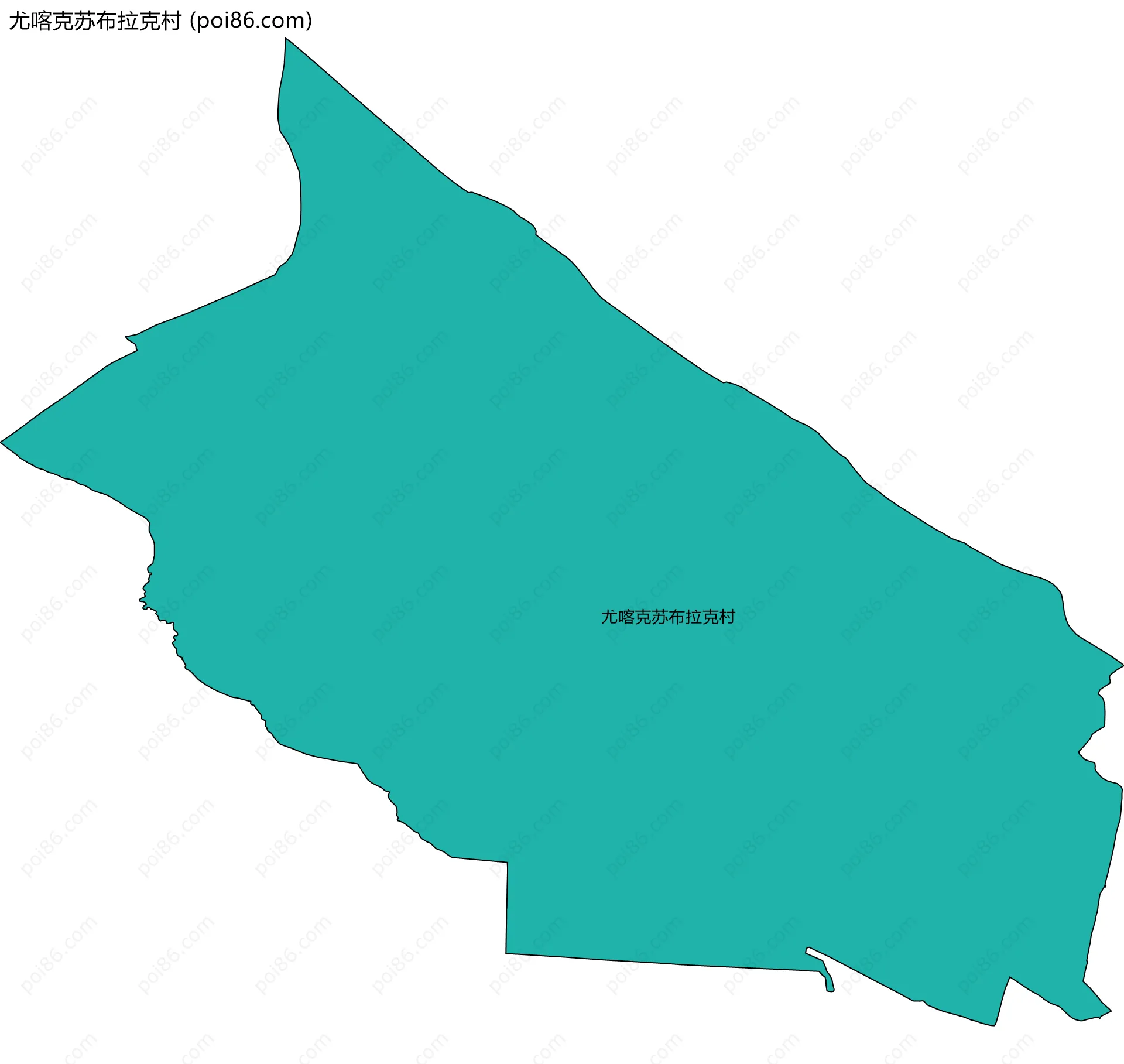 尤喀克苏布拉克村边界地图