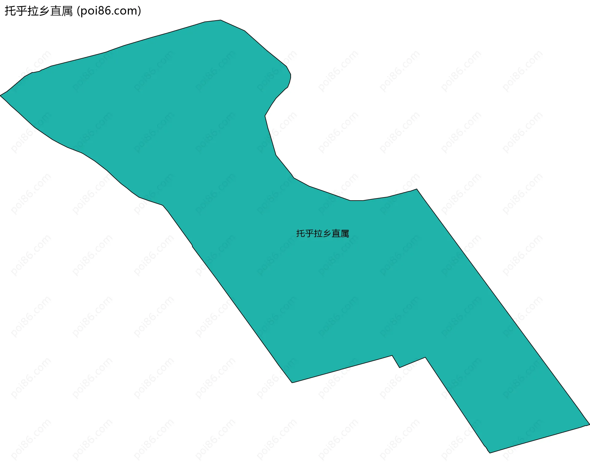 托乎拉乡直属边界地图