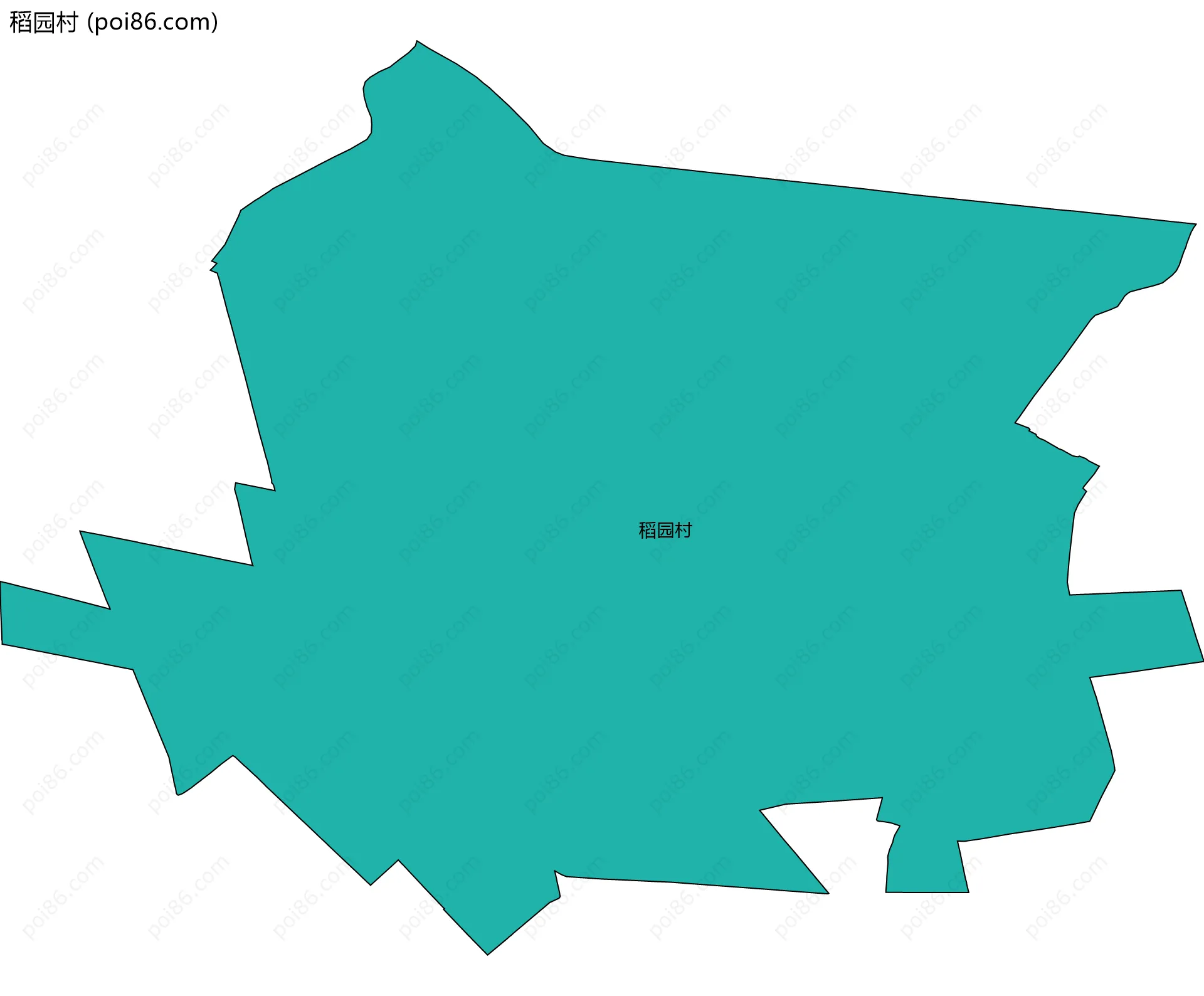稻园村边界地图