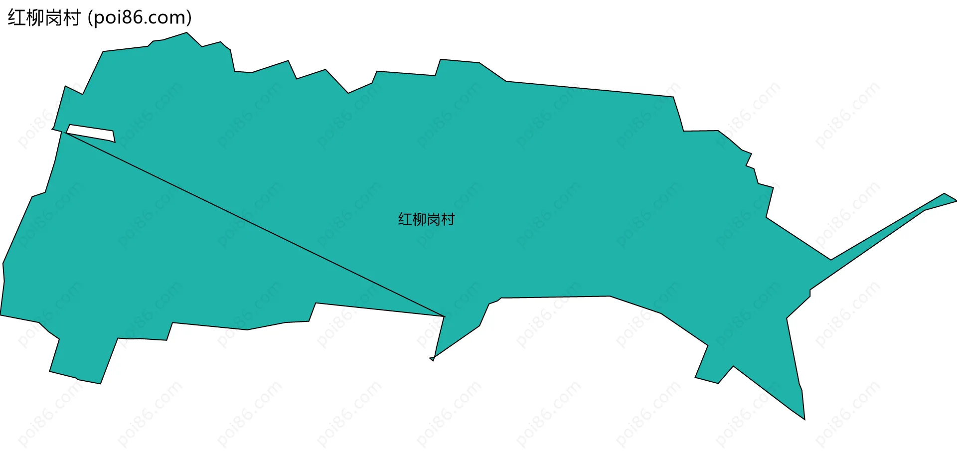 红柳岗村边界地图