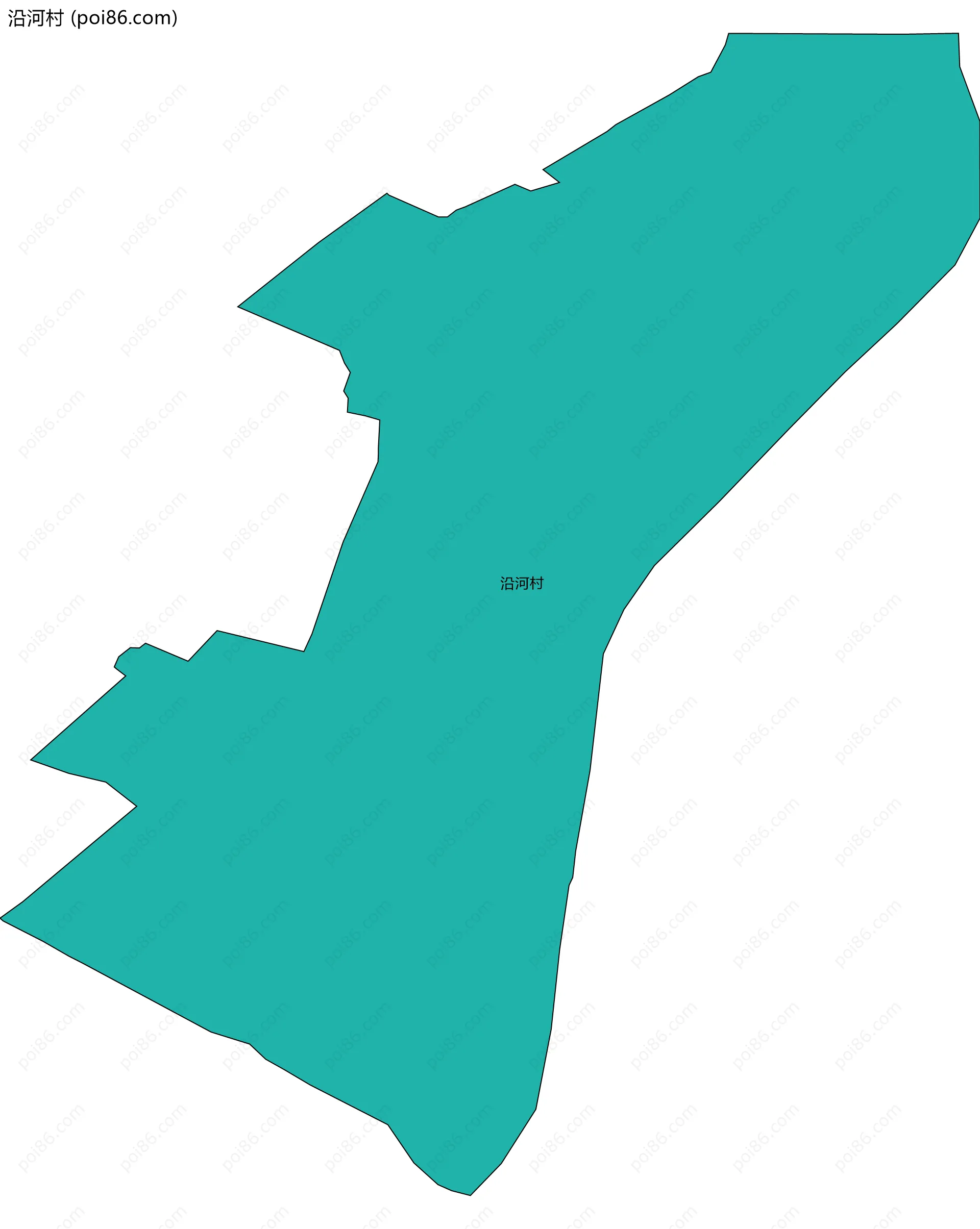 沿河村边界地图