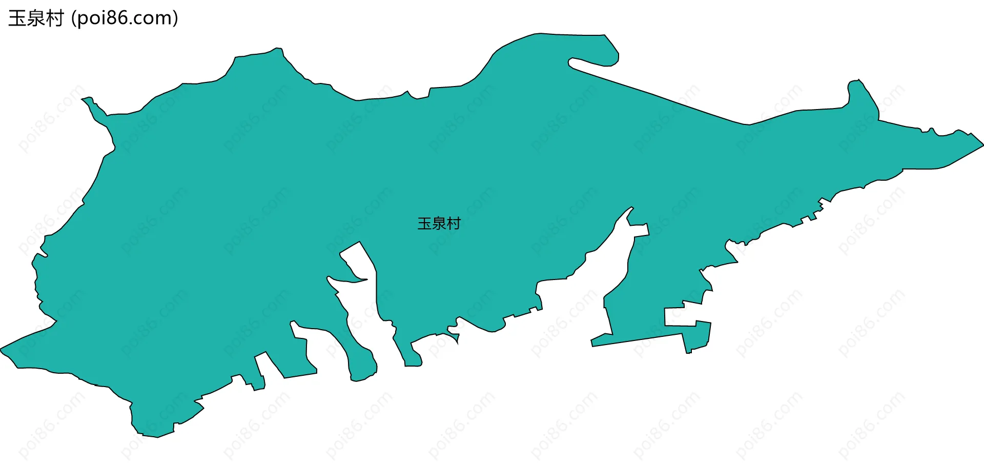 玉泉村边界地图