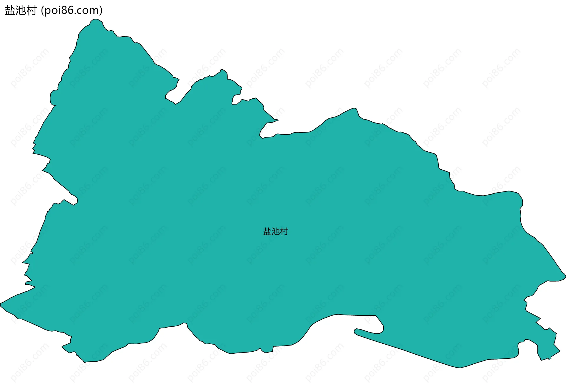 盐池村边界地图