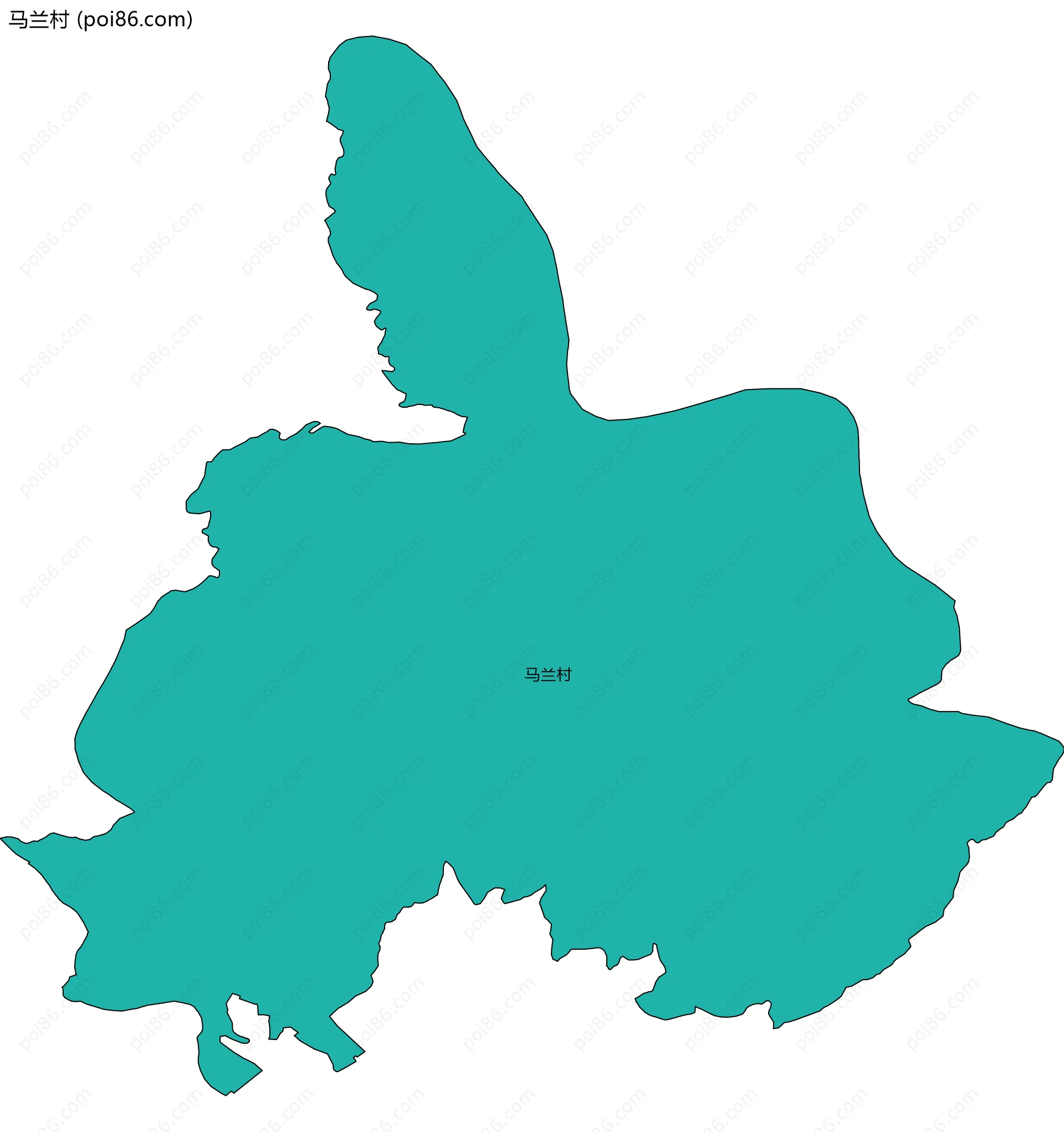 马兰村边界地图