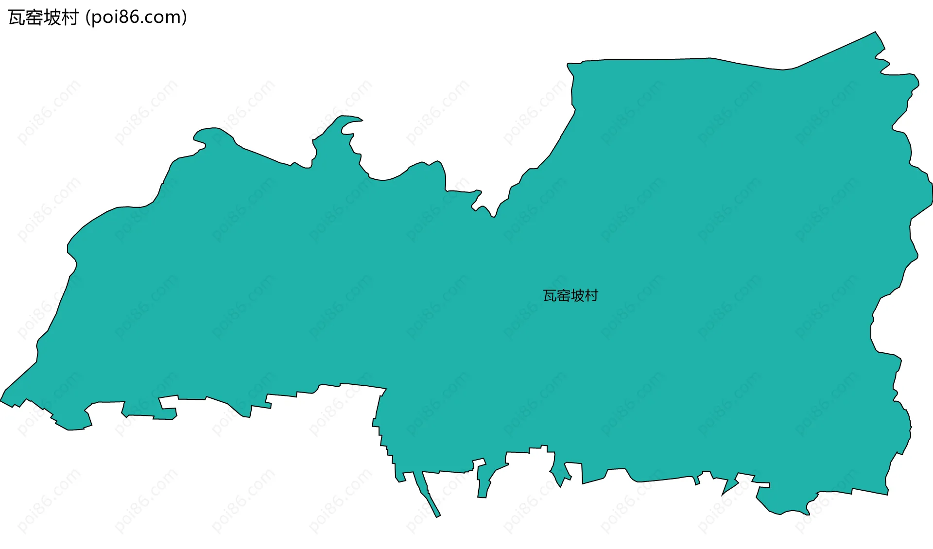 瓦窑坡村边界地图