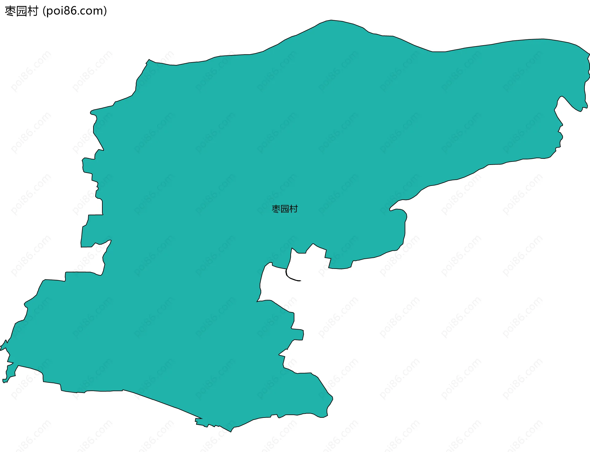 枣园村边界地图