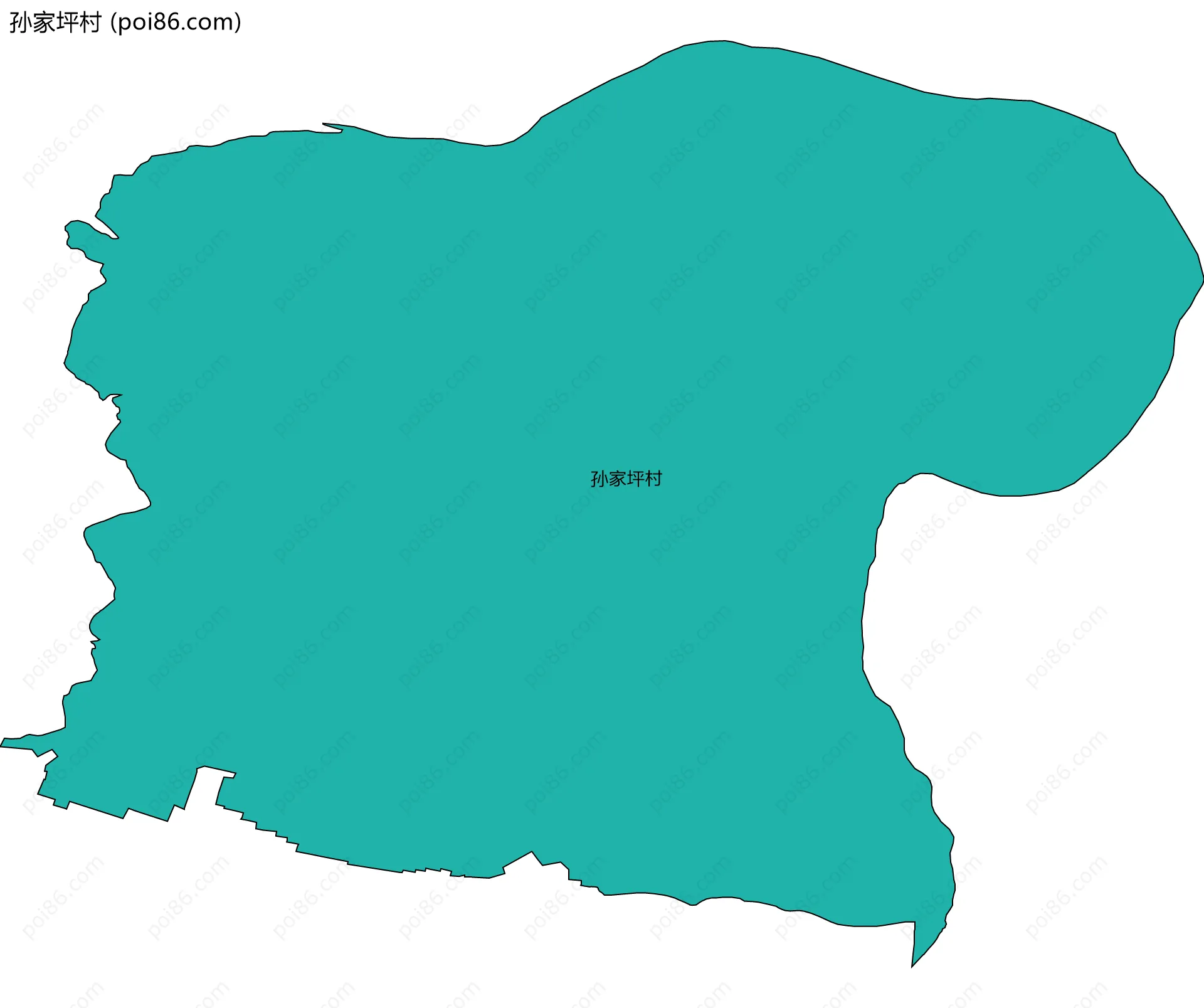 孙家坪村边界地图