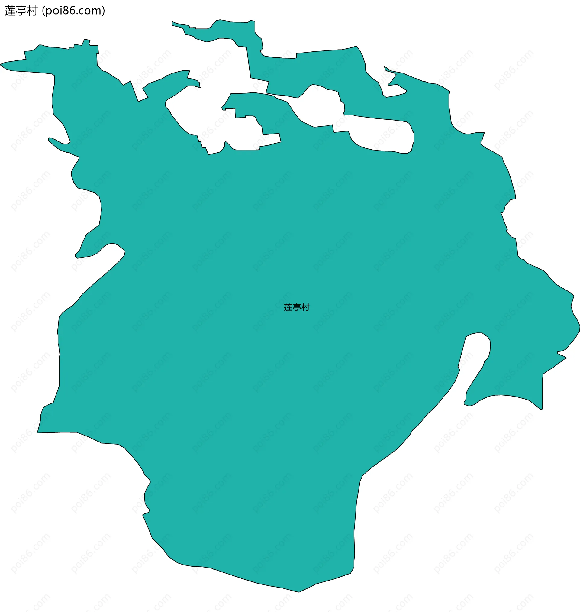 莲亭村边界地图