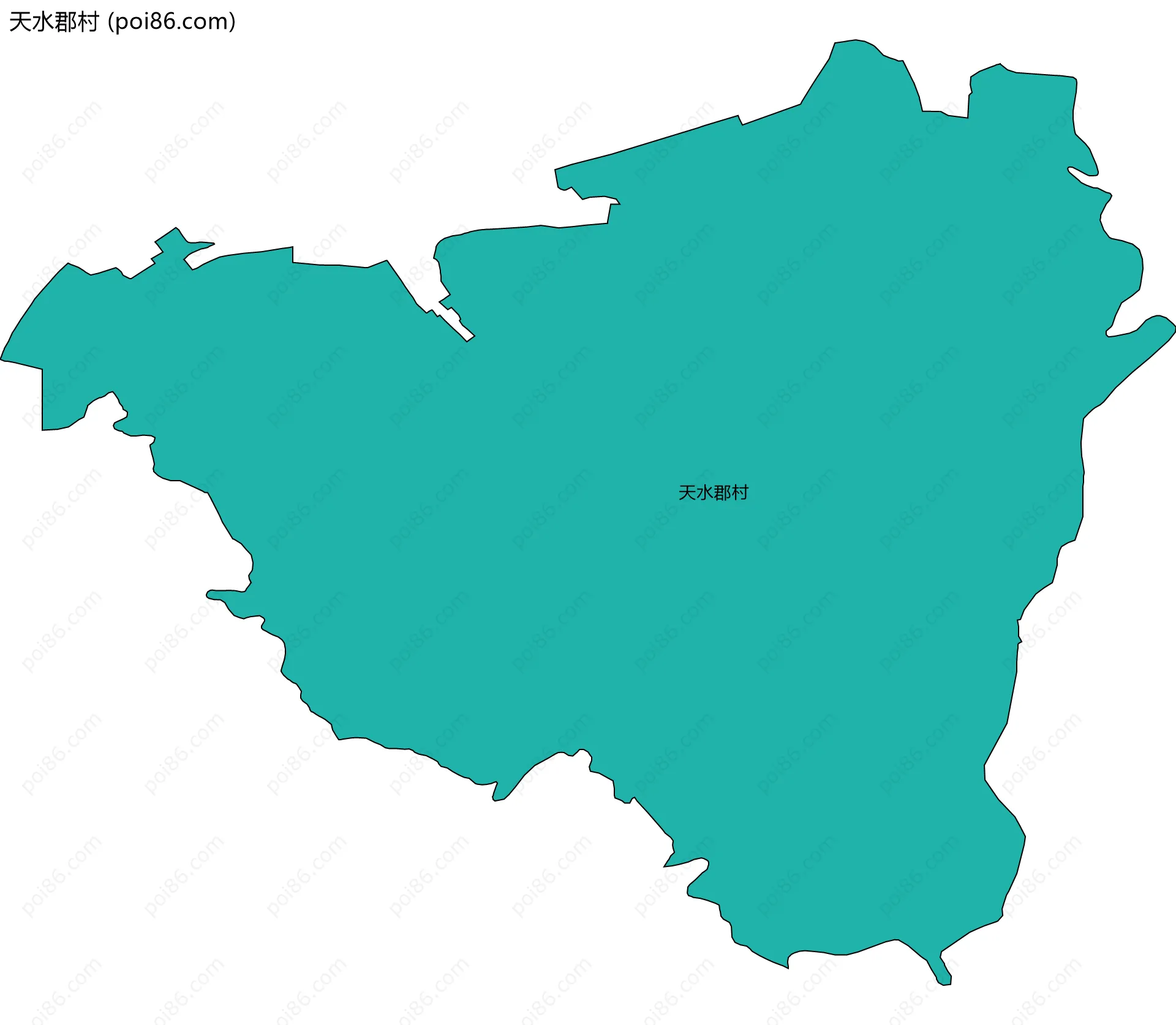天水郡村边界地图