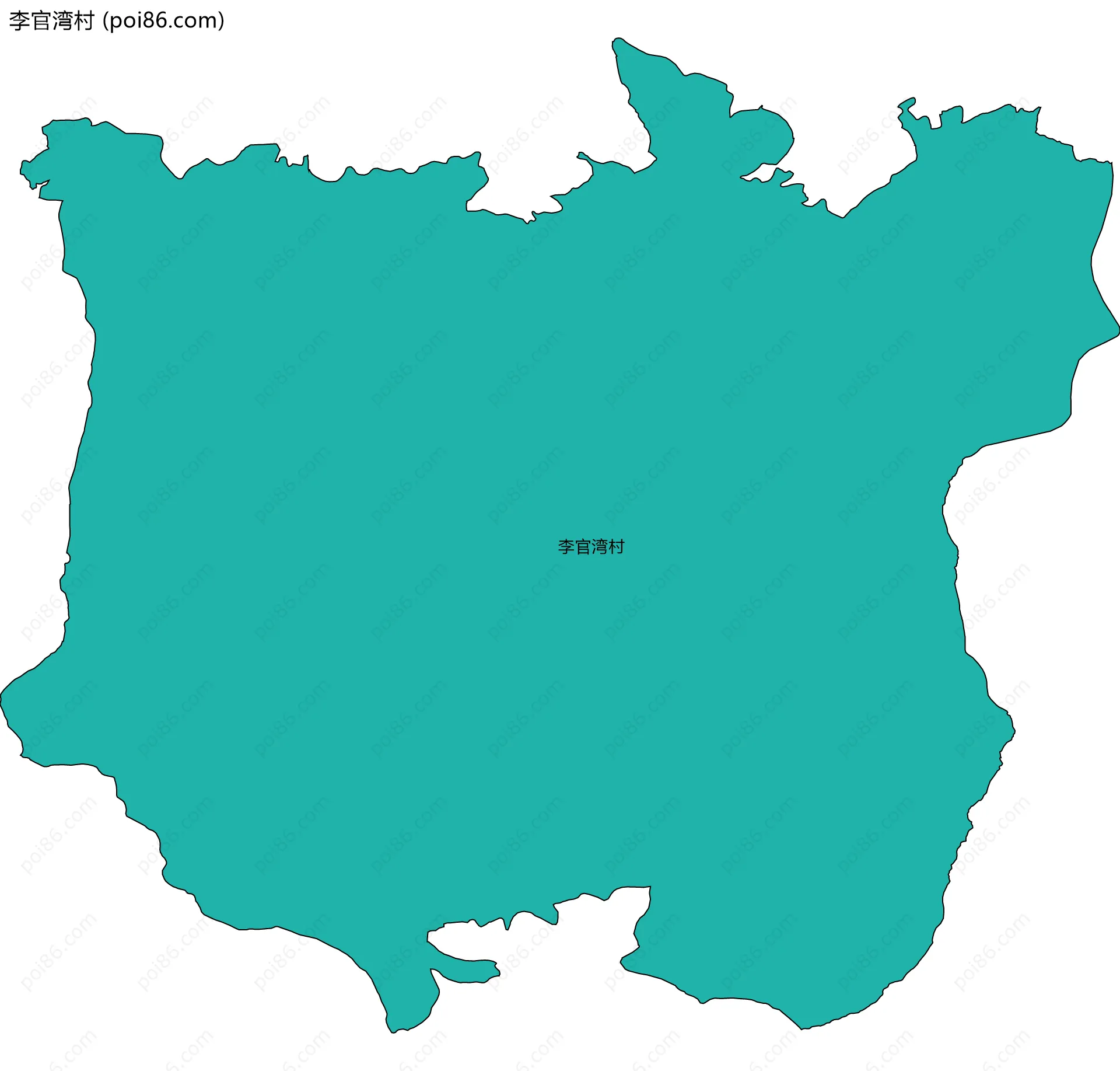 李官湾村边界地图