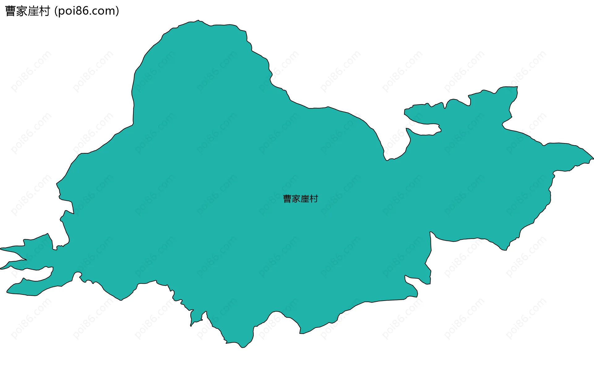 曹家崖村边界地图