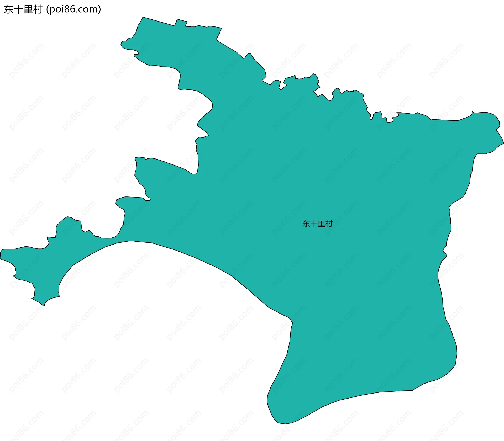 东十里村边界地图