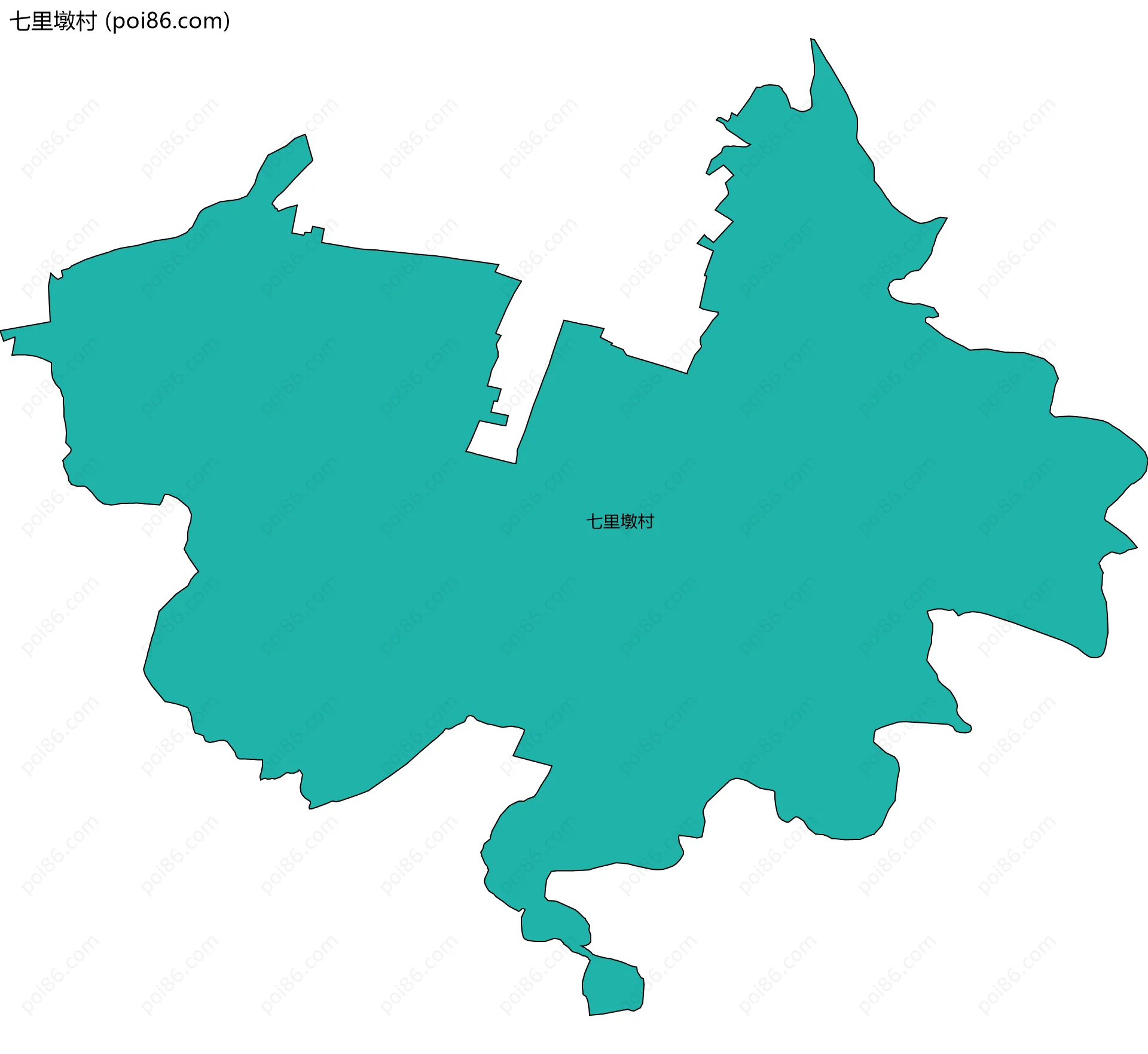七里墩村边界地图