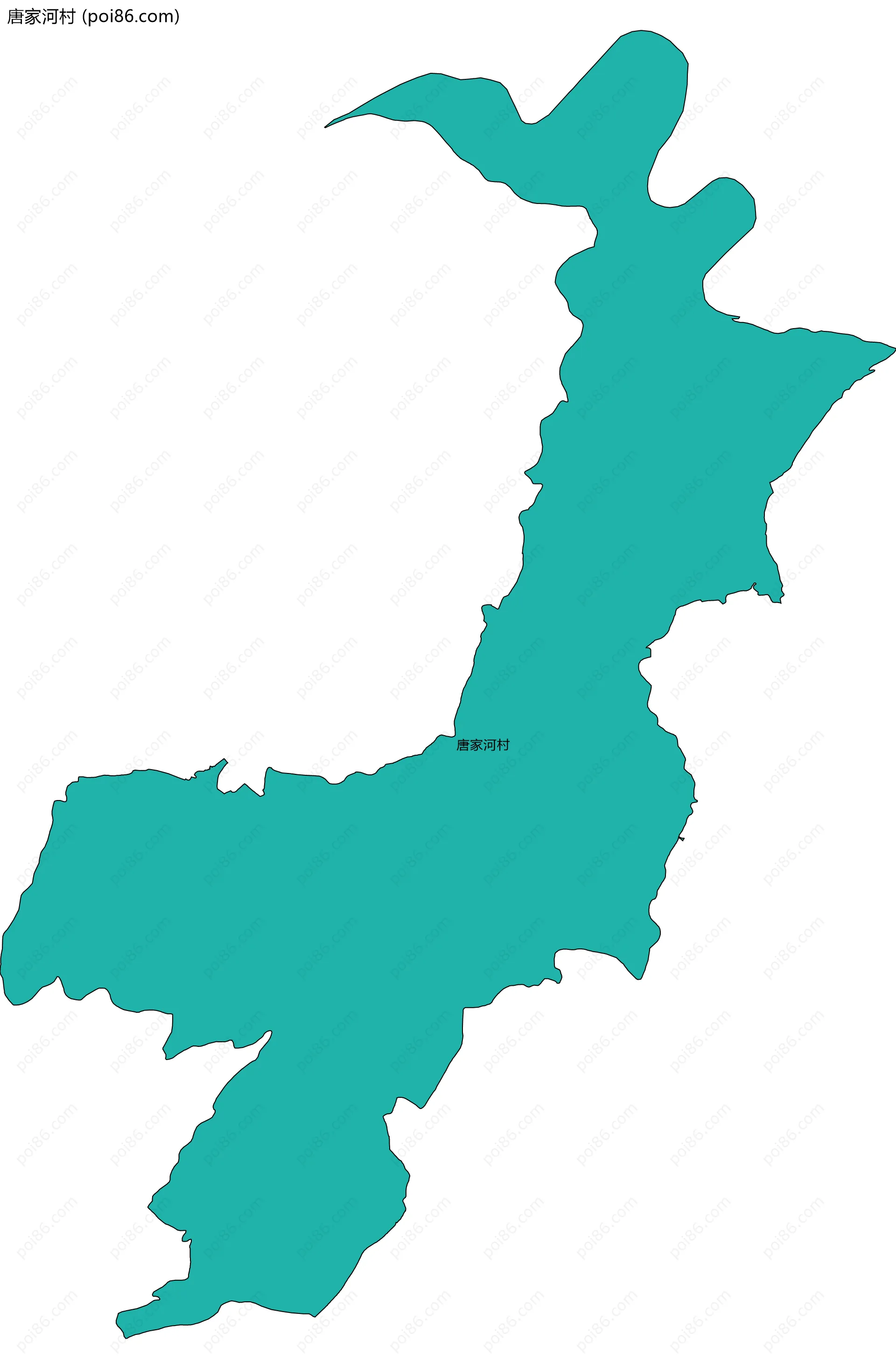 唐家河村边界地图
