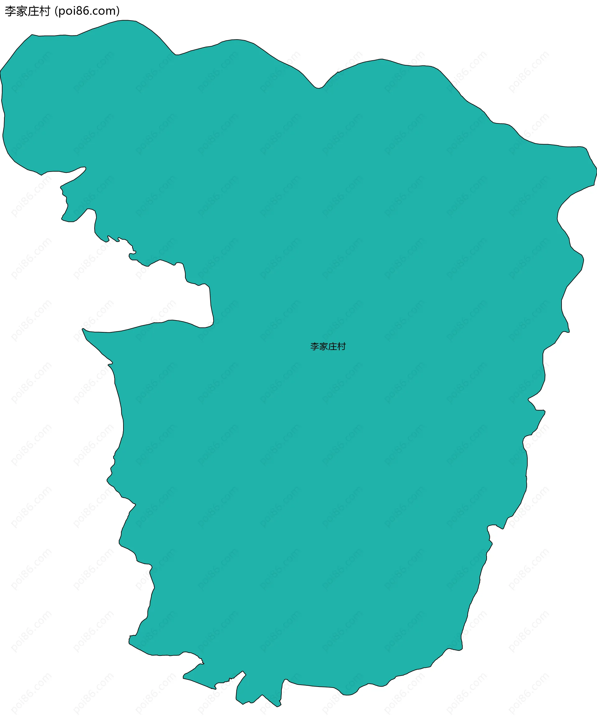 李家庄村边界地图