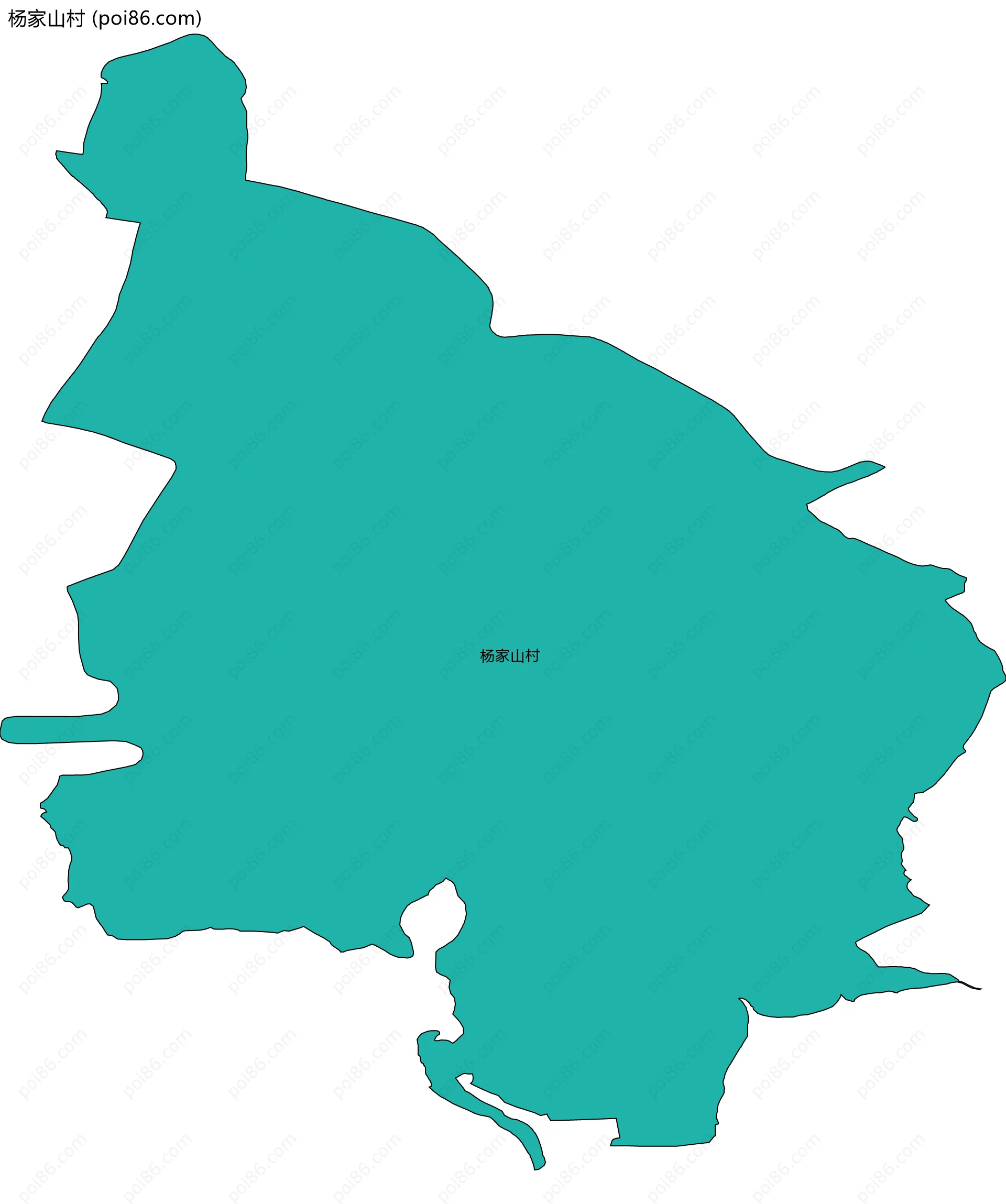 杨家山村边界地图