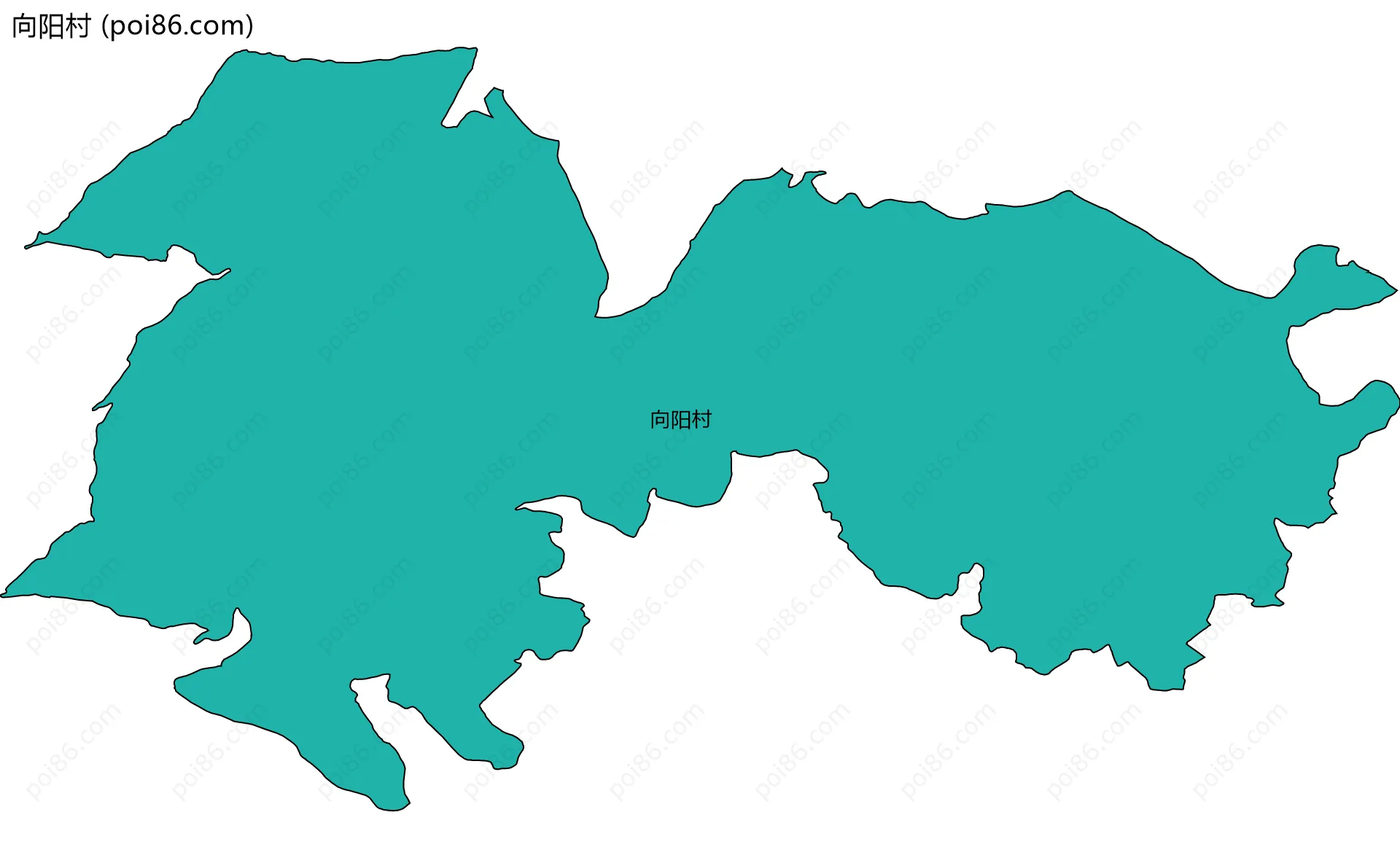 向阳村边界地图
