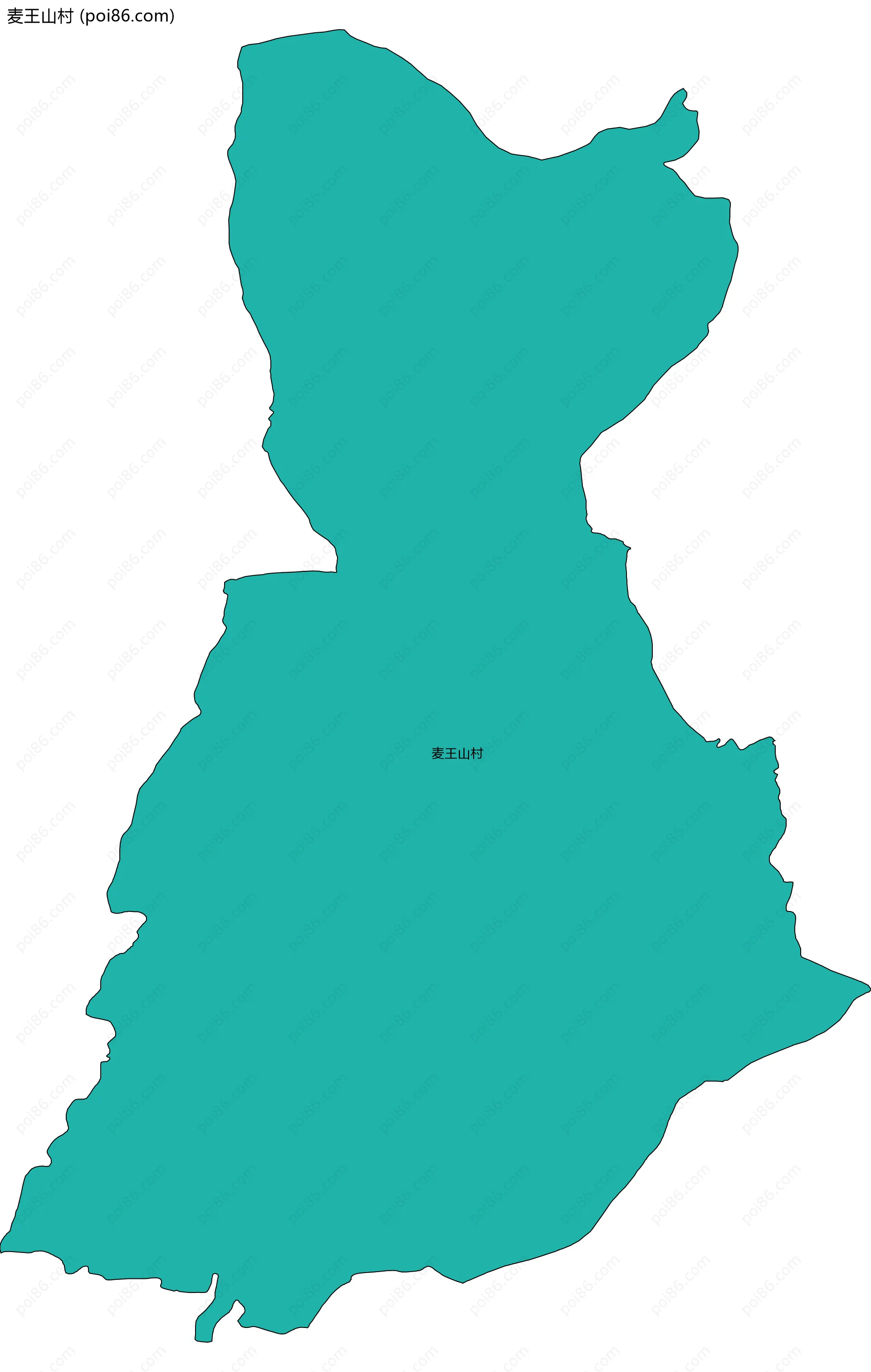 麦王山村边界地图