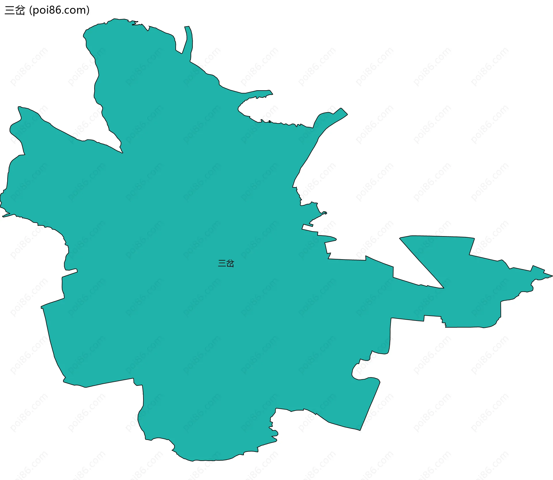 三岔边界地图