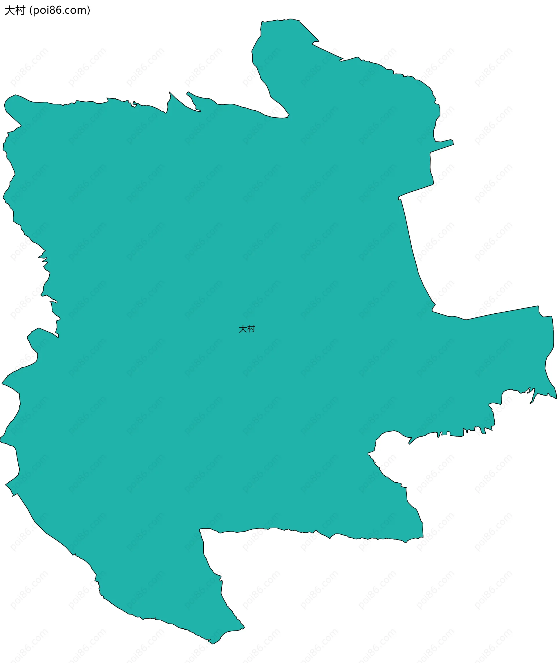 大村边界地图