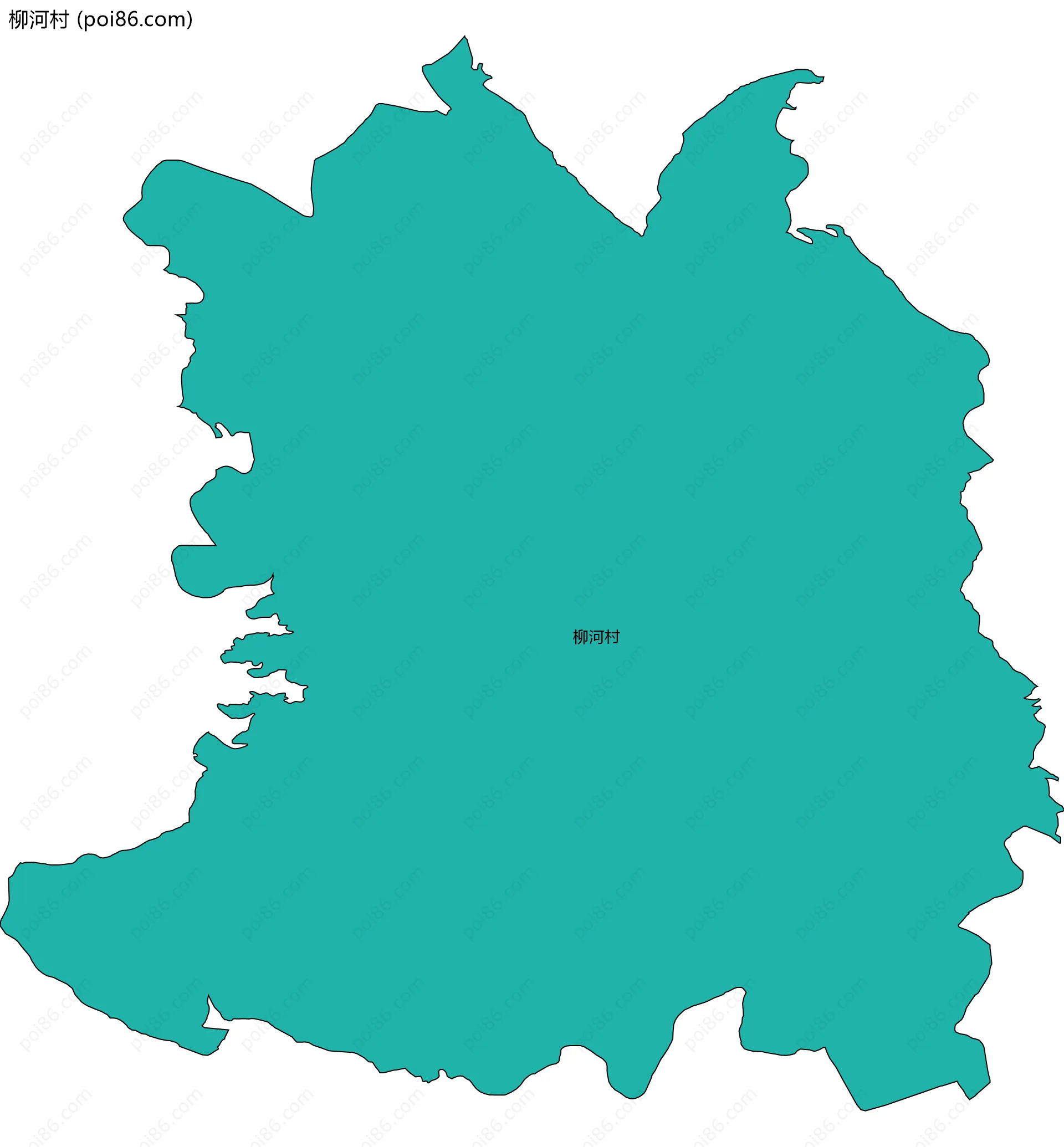 柳河村边界地图