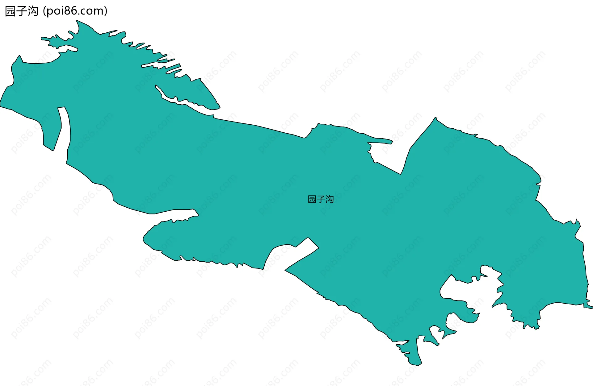 园子沟边界地图