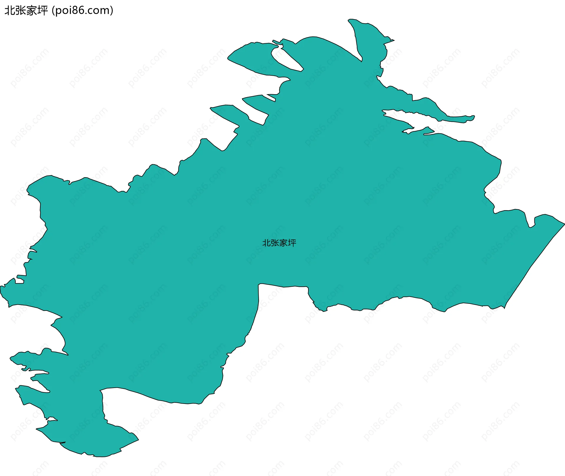 北张家坪边界地图