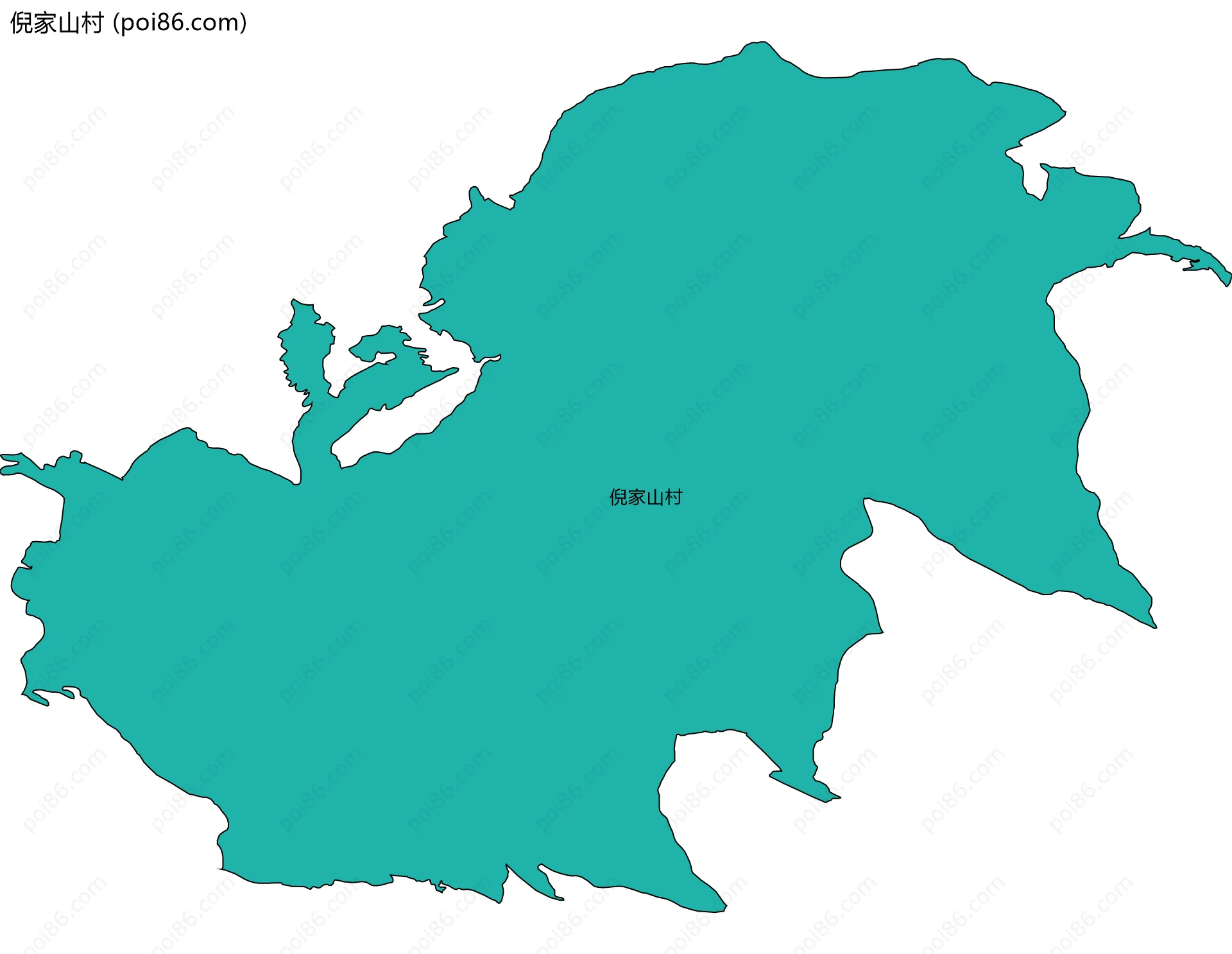 倪家山村边界地图