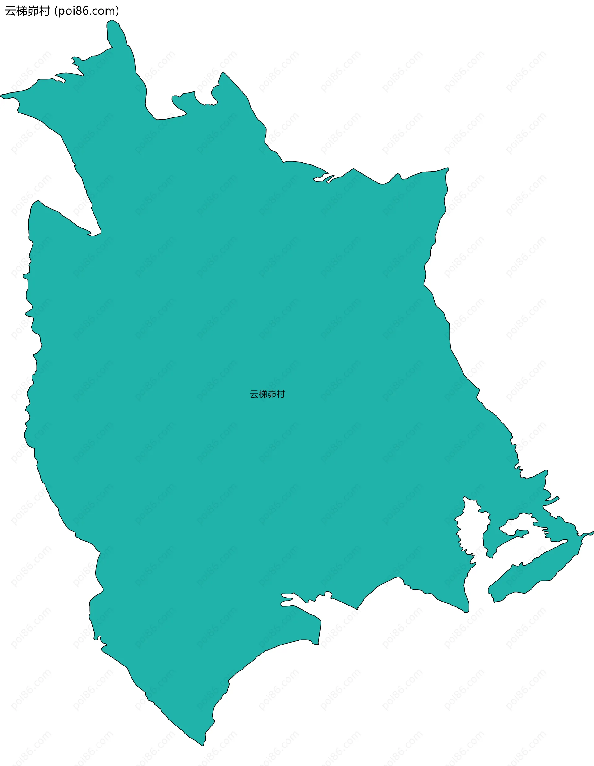 云梯峁村边界地图