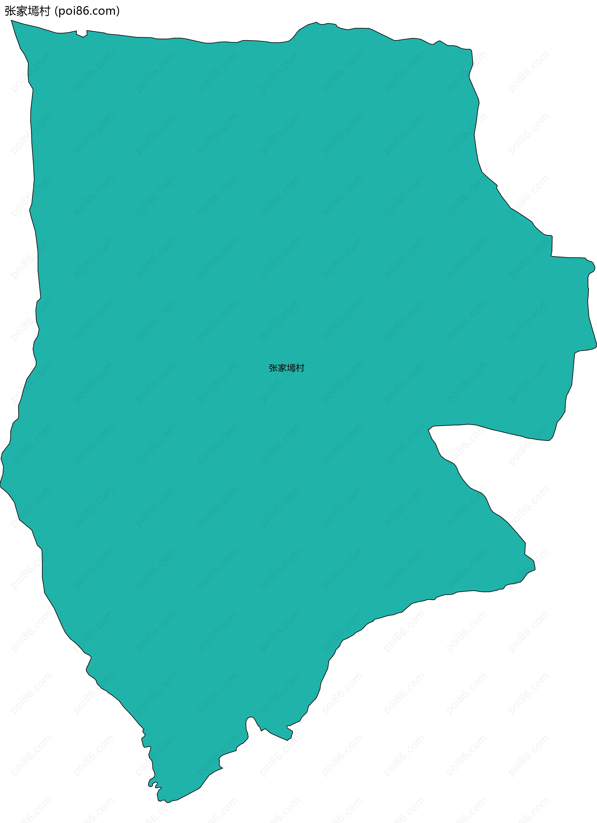 张家墕村边界地图