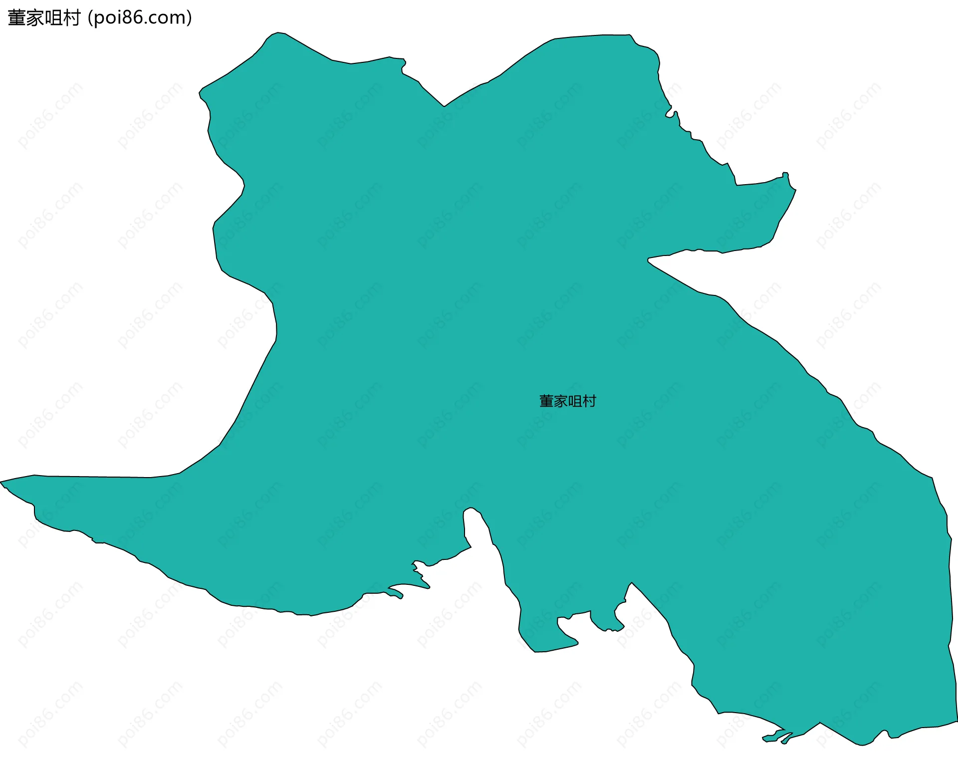 董家咀村边界地图