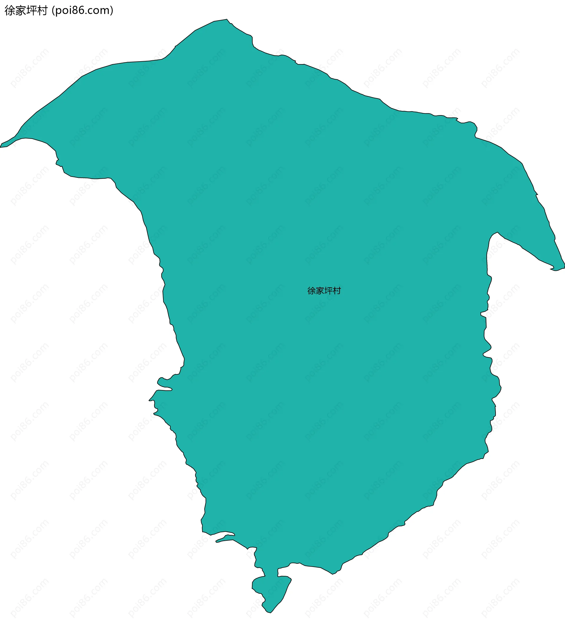 徐家坪村边界地图