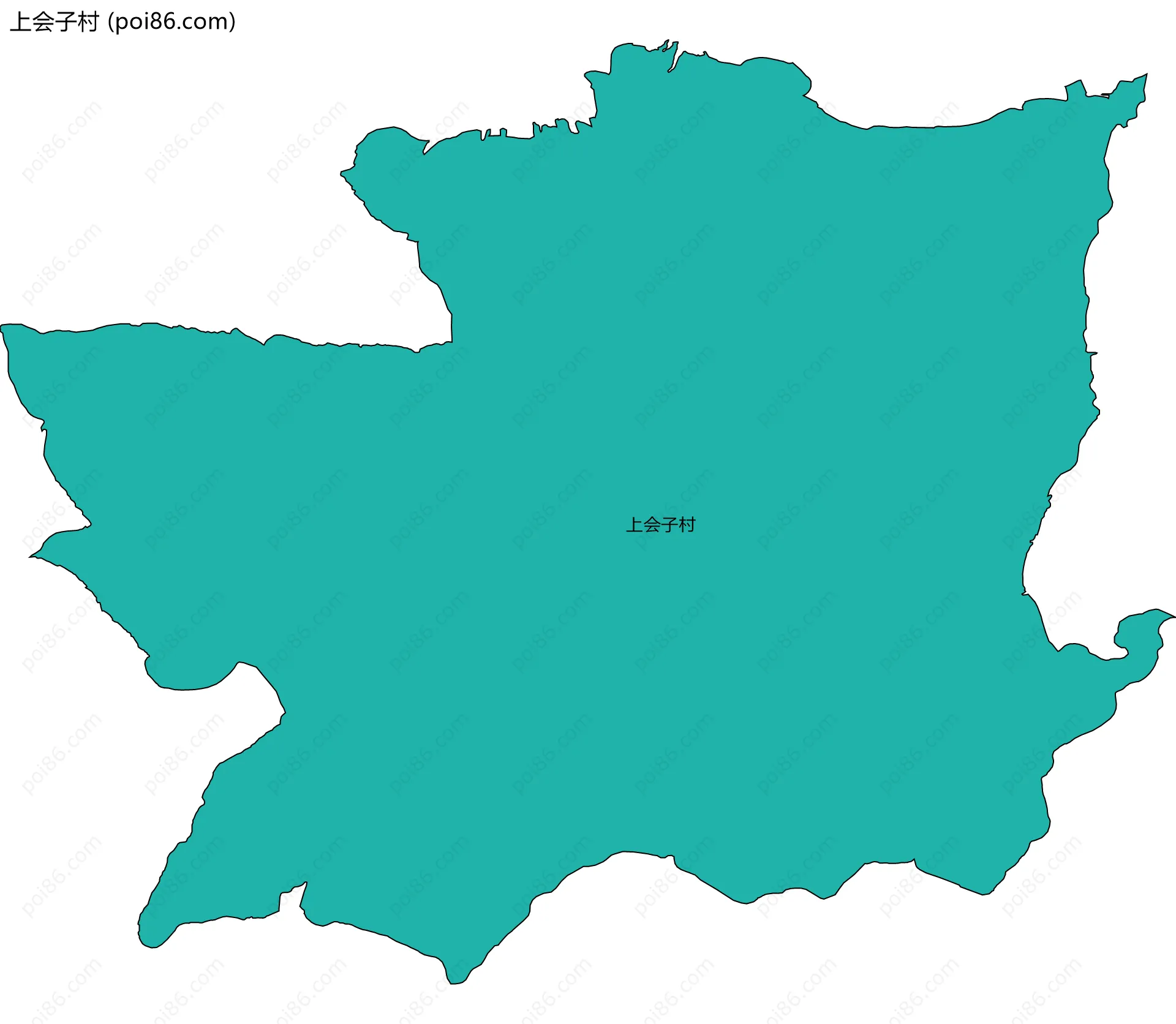 上会子村边界地图